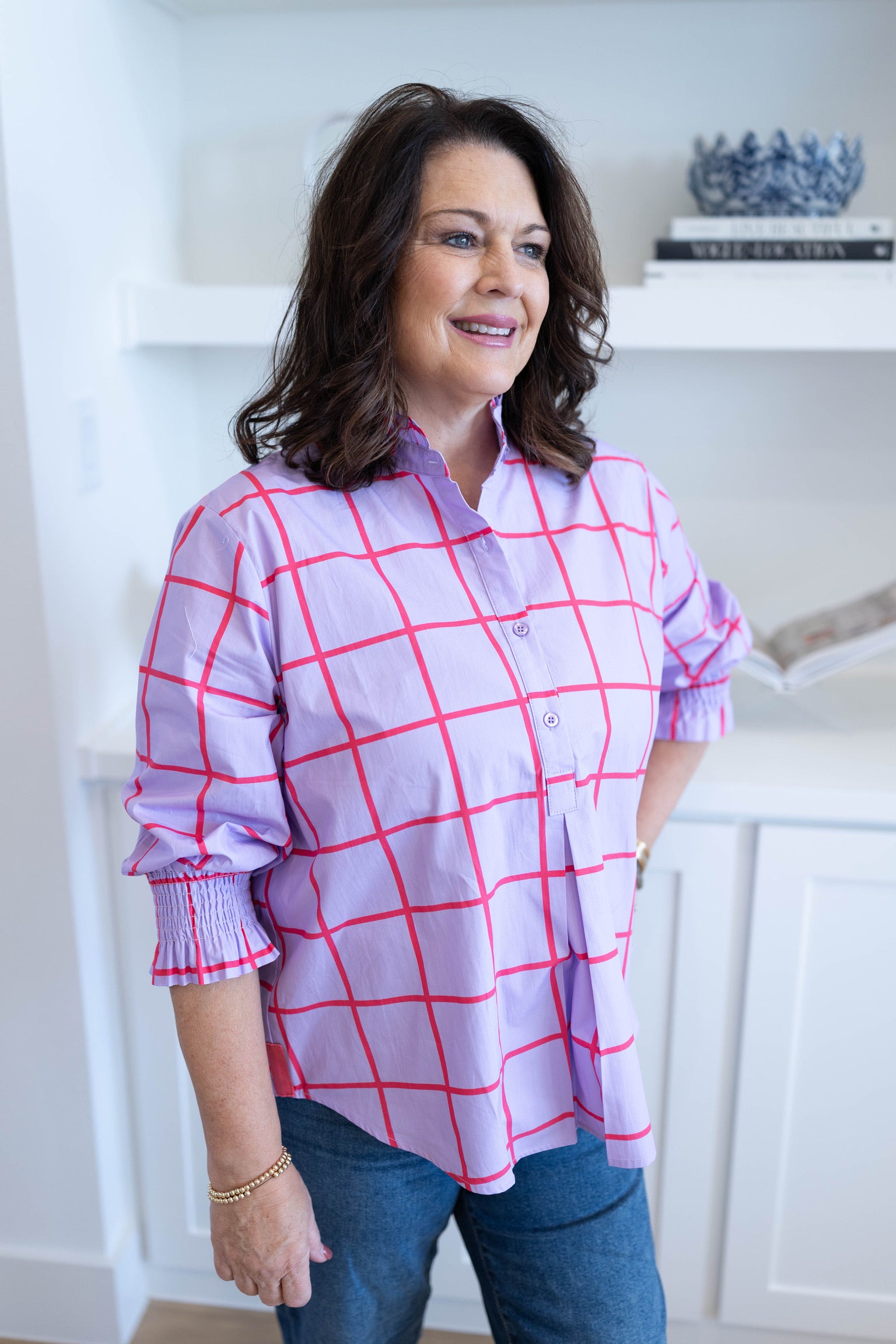 Lavender and Red Kimberly Park Top