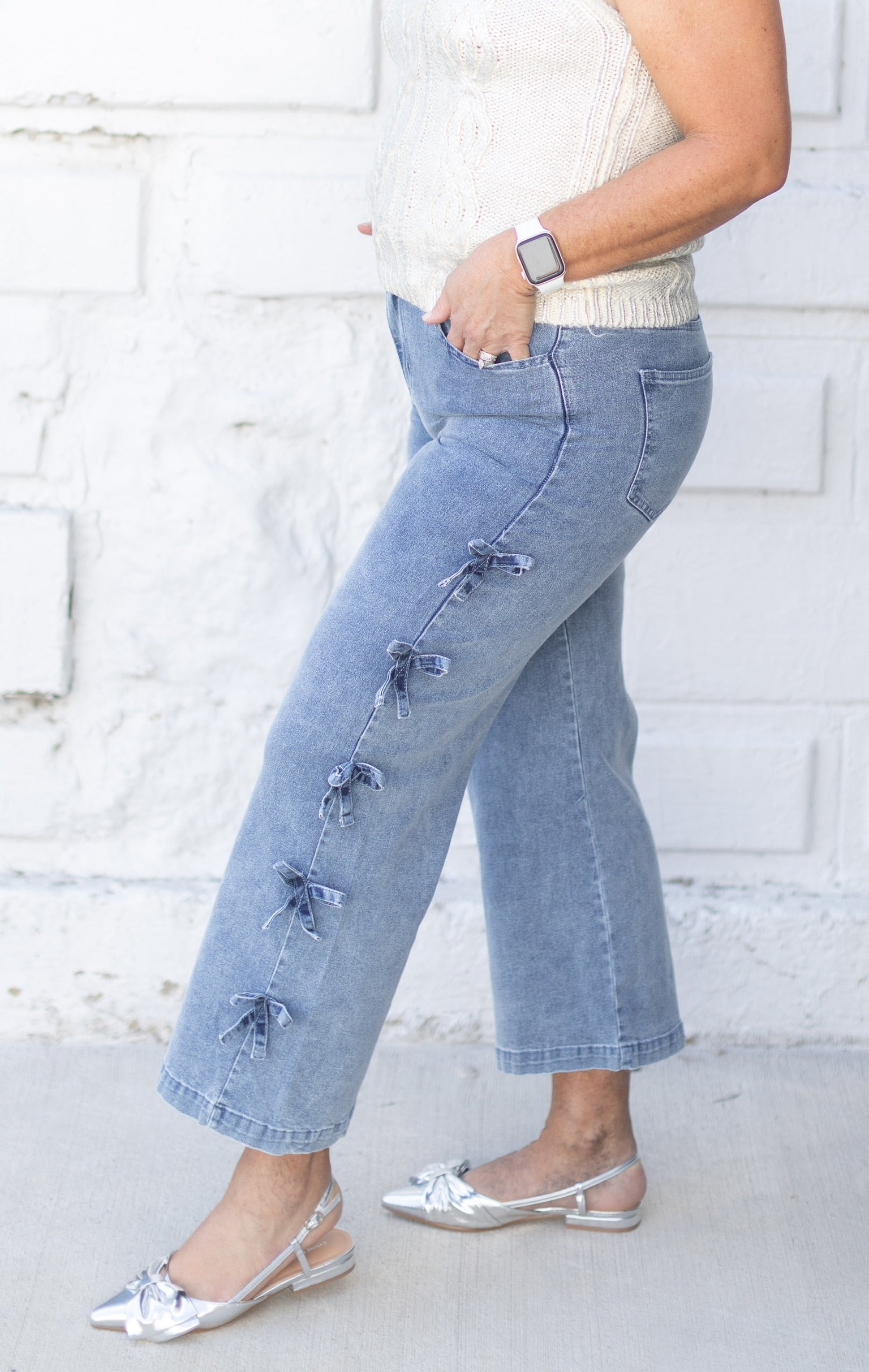 Bow Denim Jeans