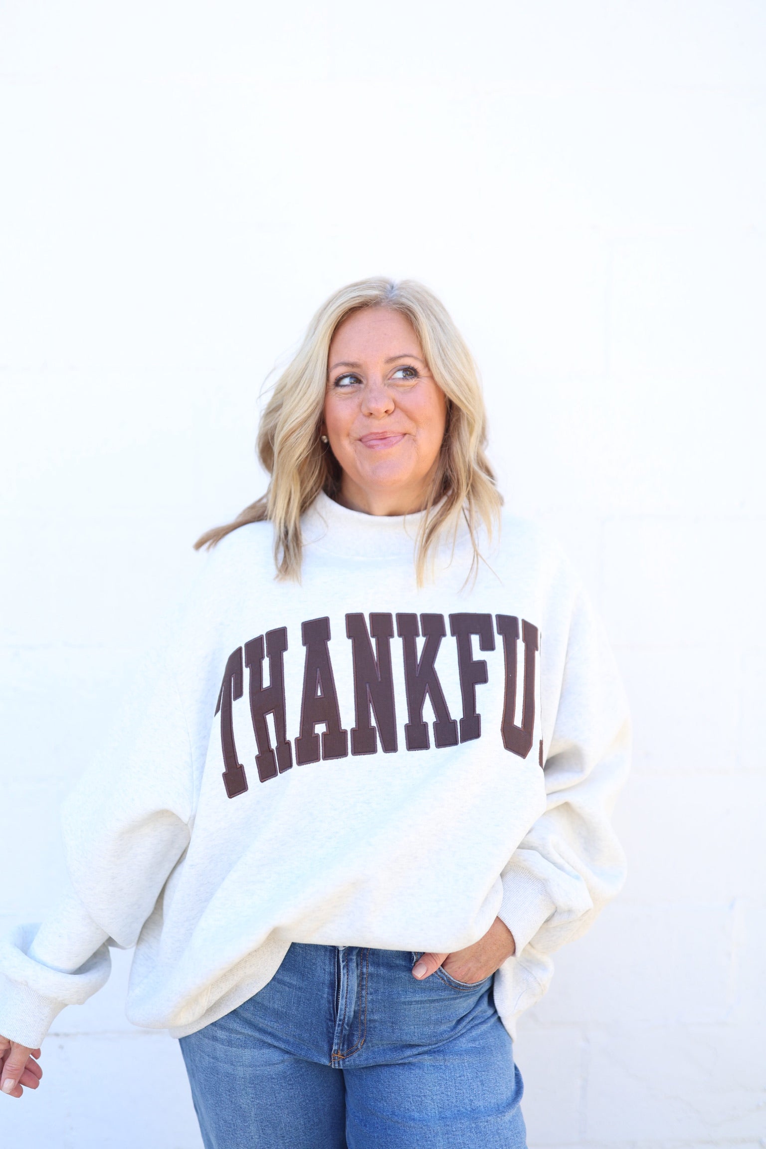 Thankful Mock Neck Sweatshirt