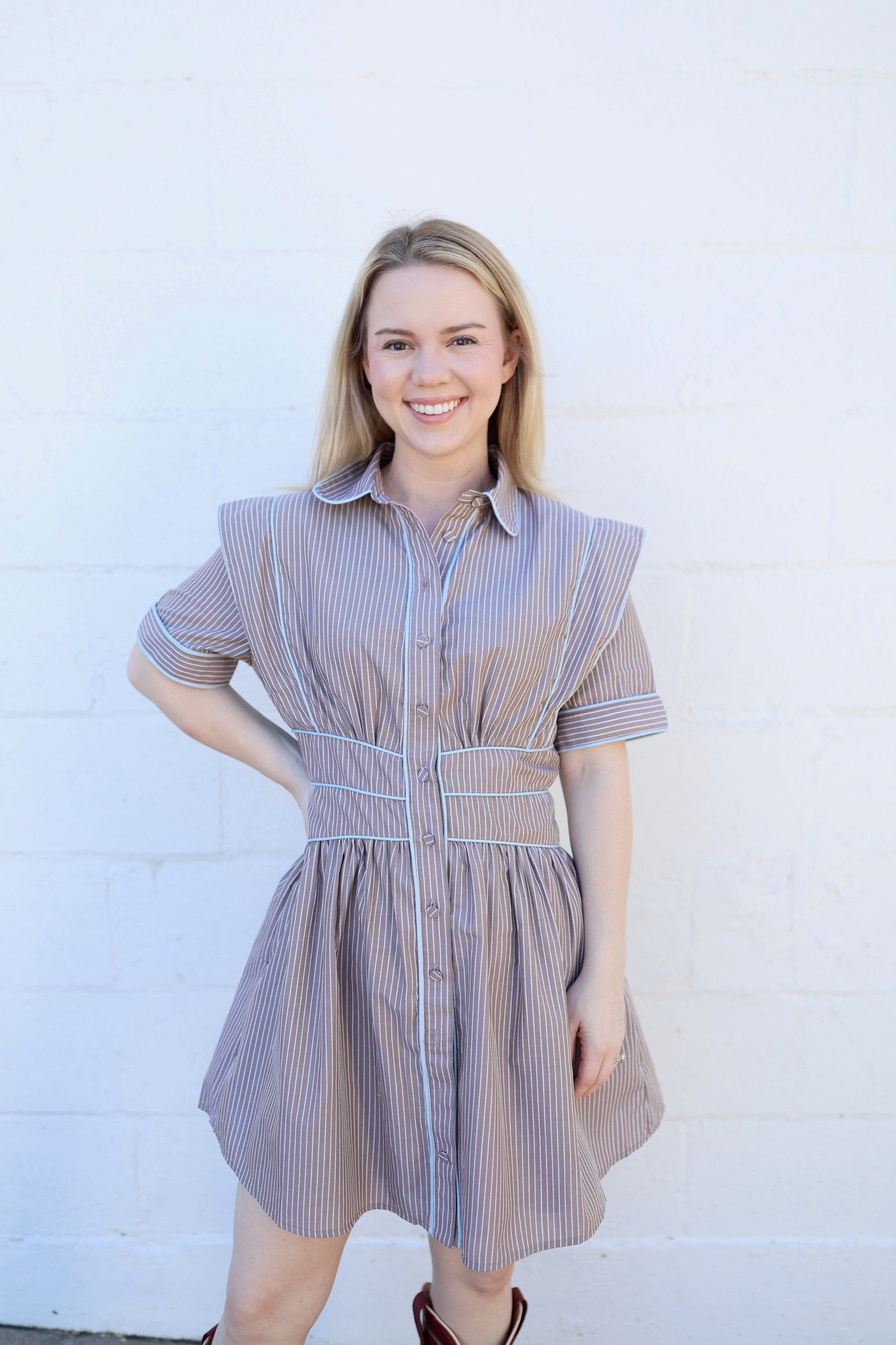 Sutton Stripe Poplin Dress