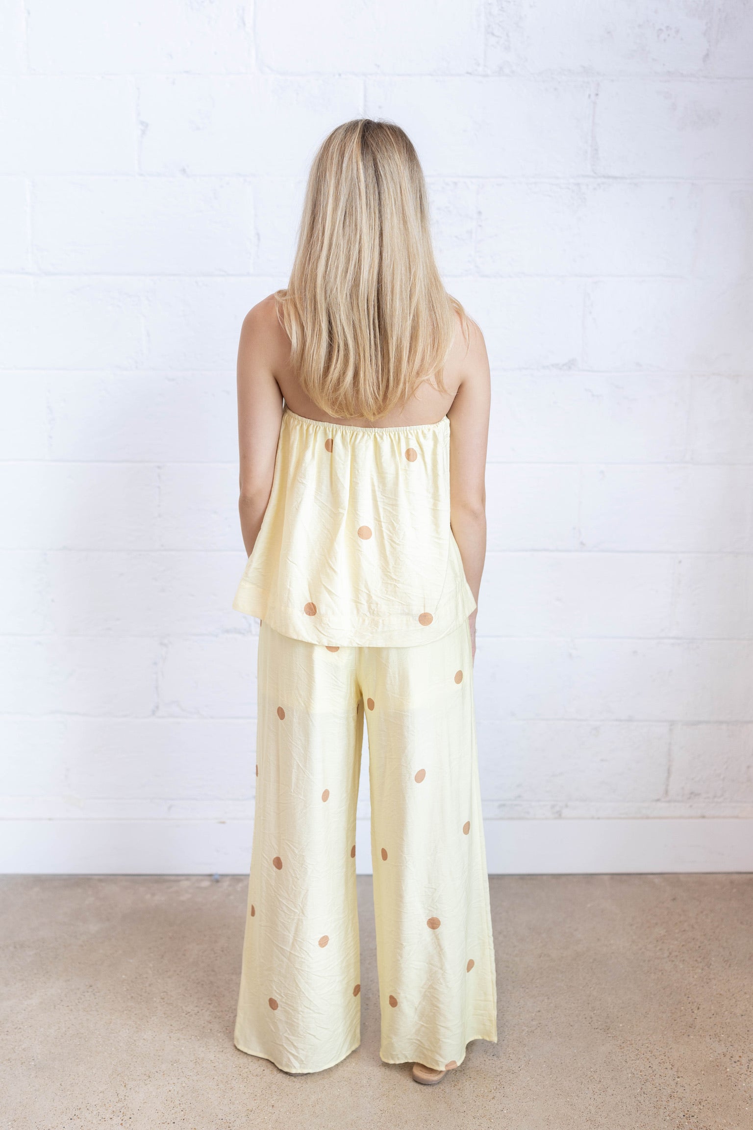 Lemon Polka Dot Top