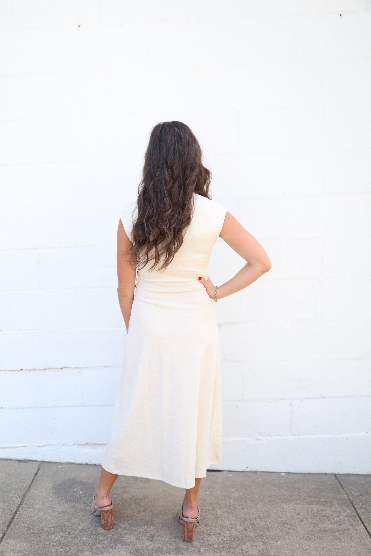 Heathered Knit Wrap Dress