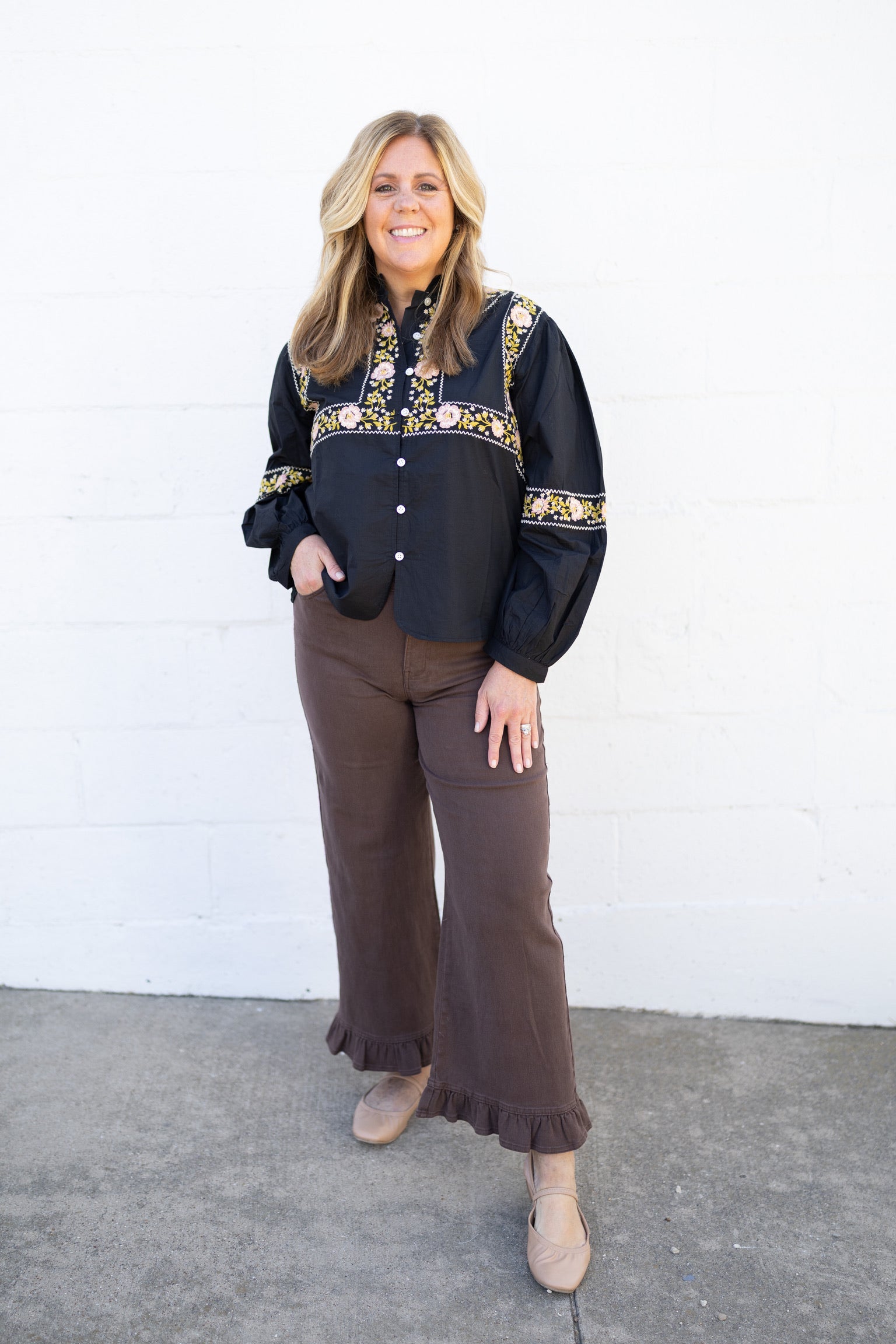 Eloise Embroidered Top