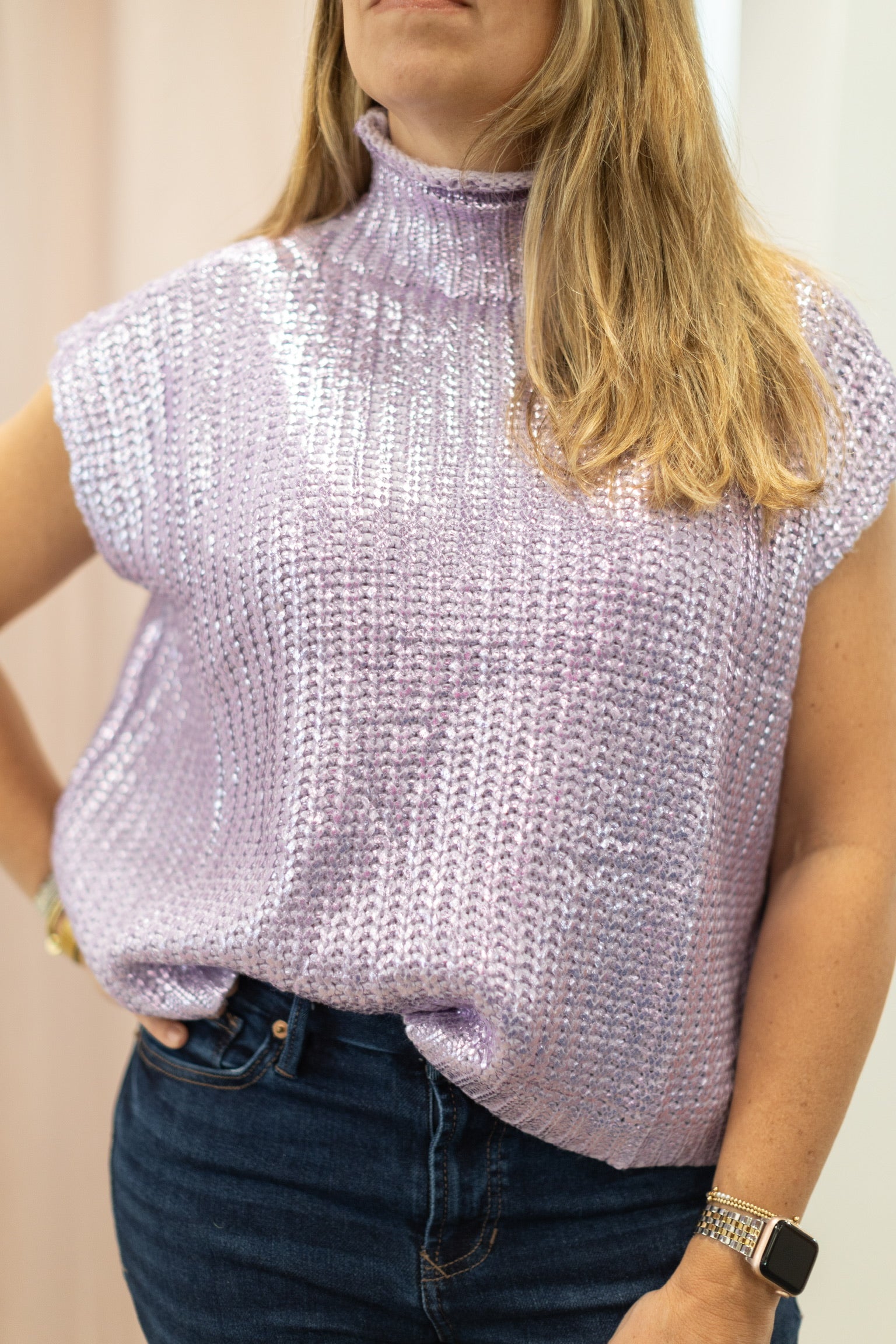 Purple Metalic Sweater