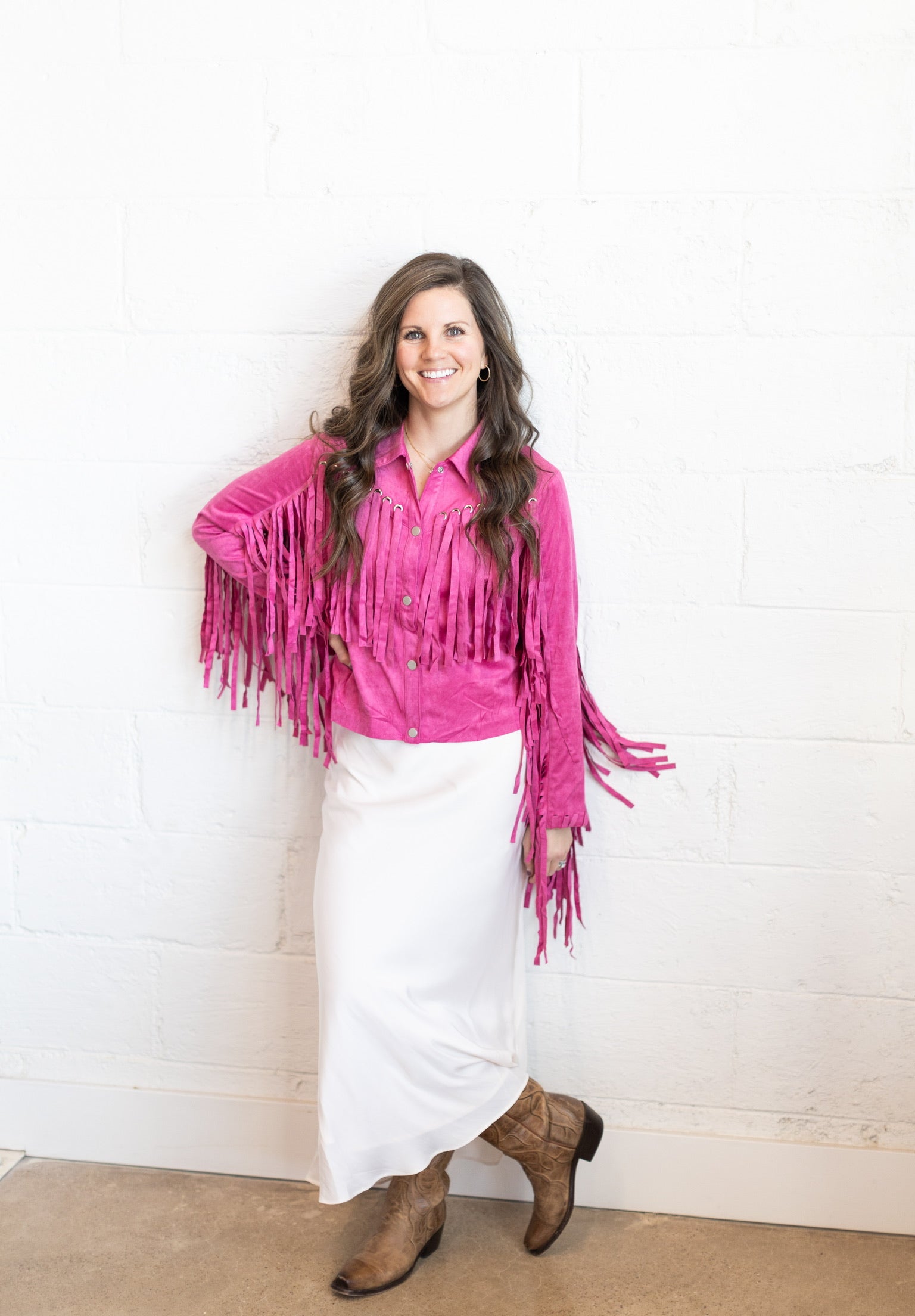 Pink Fringe Tassel Jacket