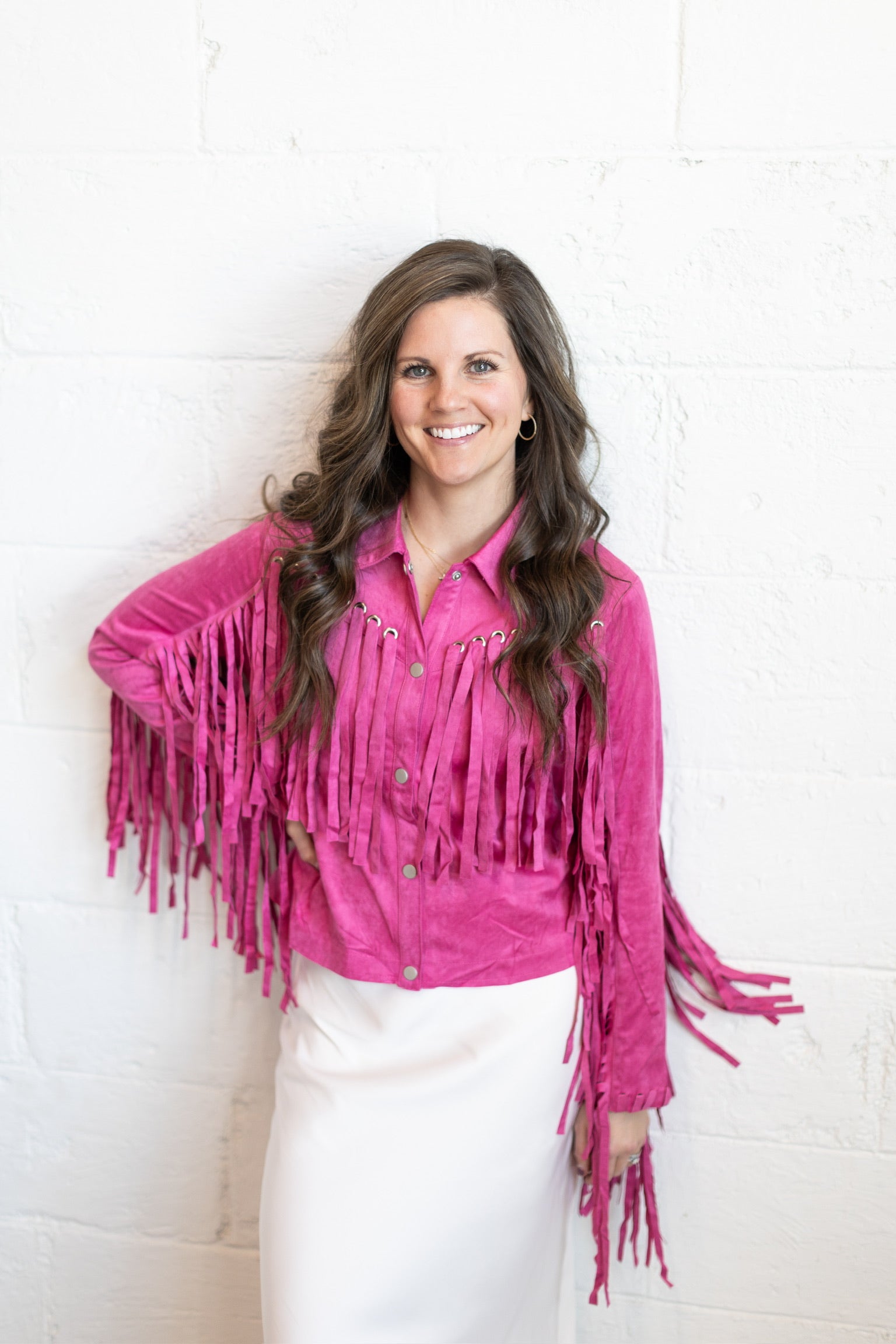 Pink Fringe Tassel Jacket