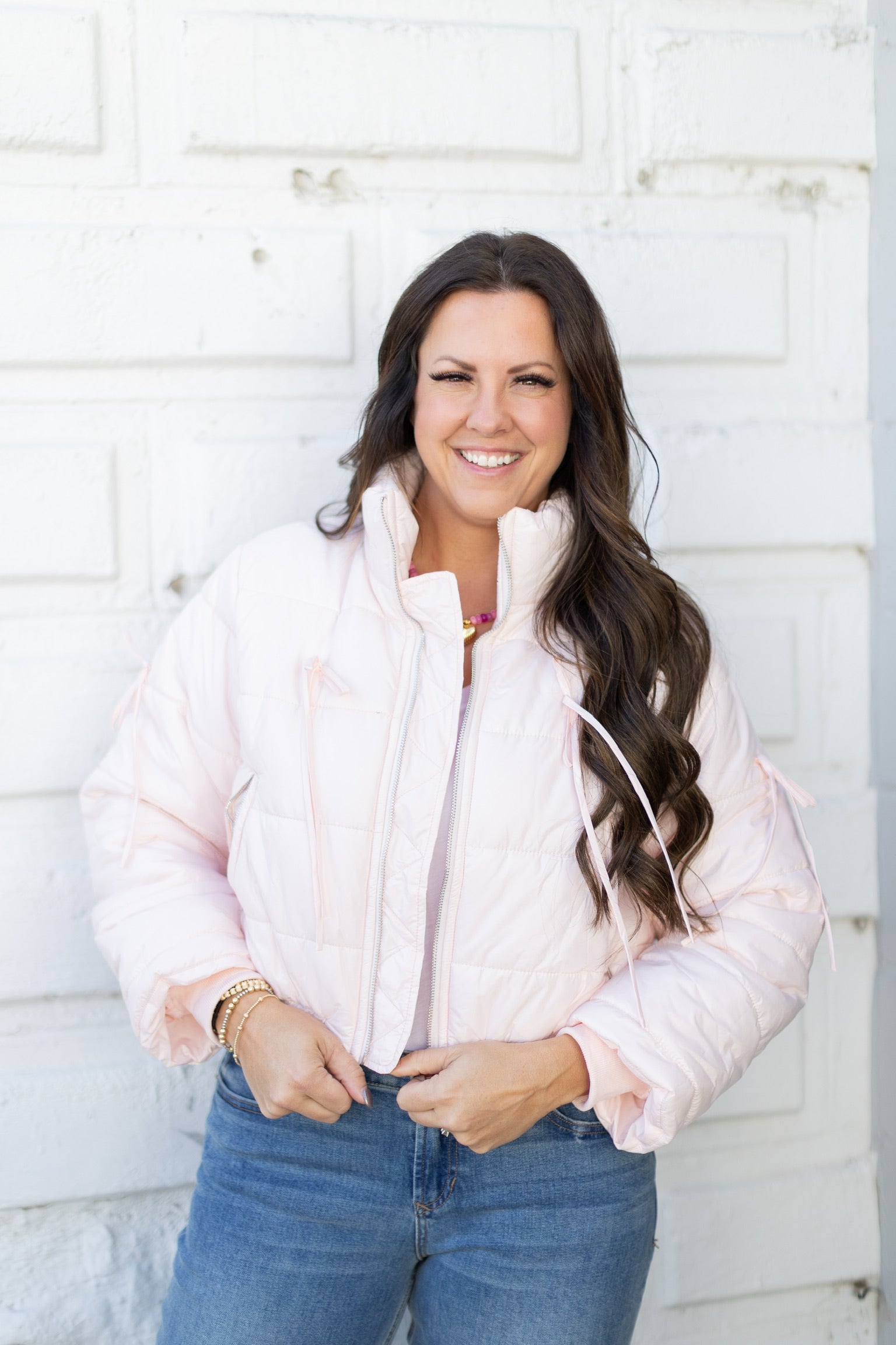 Blush Bow Puffer