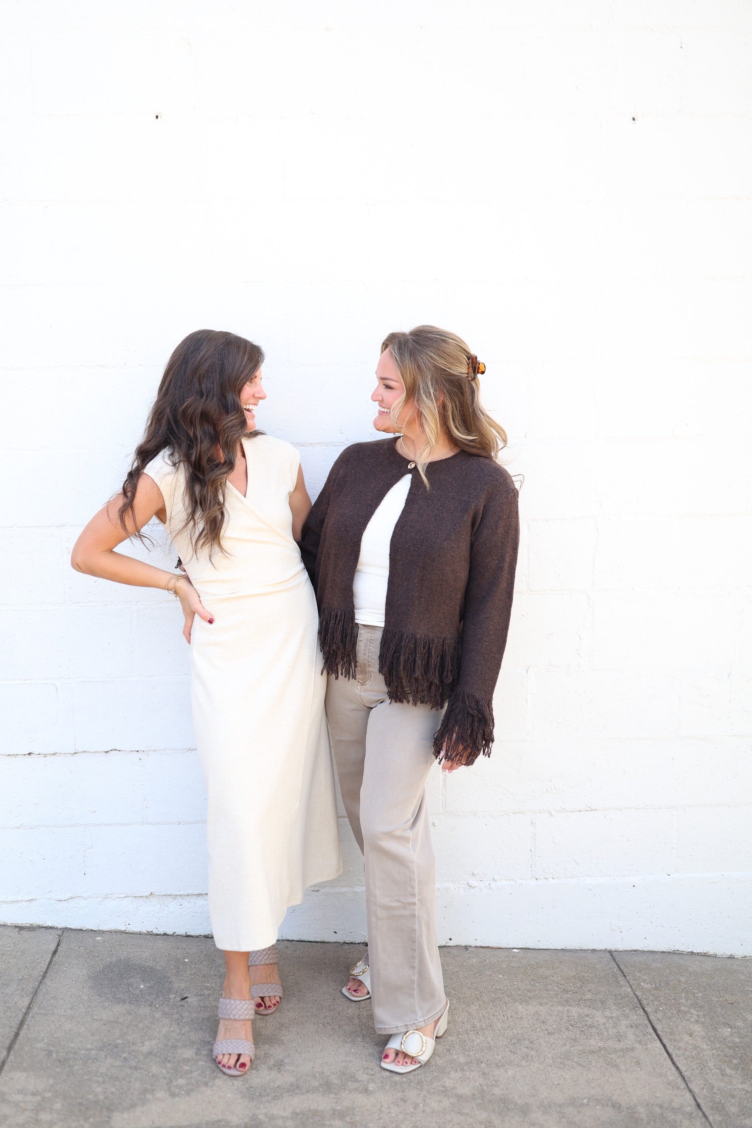 Heathered Knit Wrap Dress