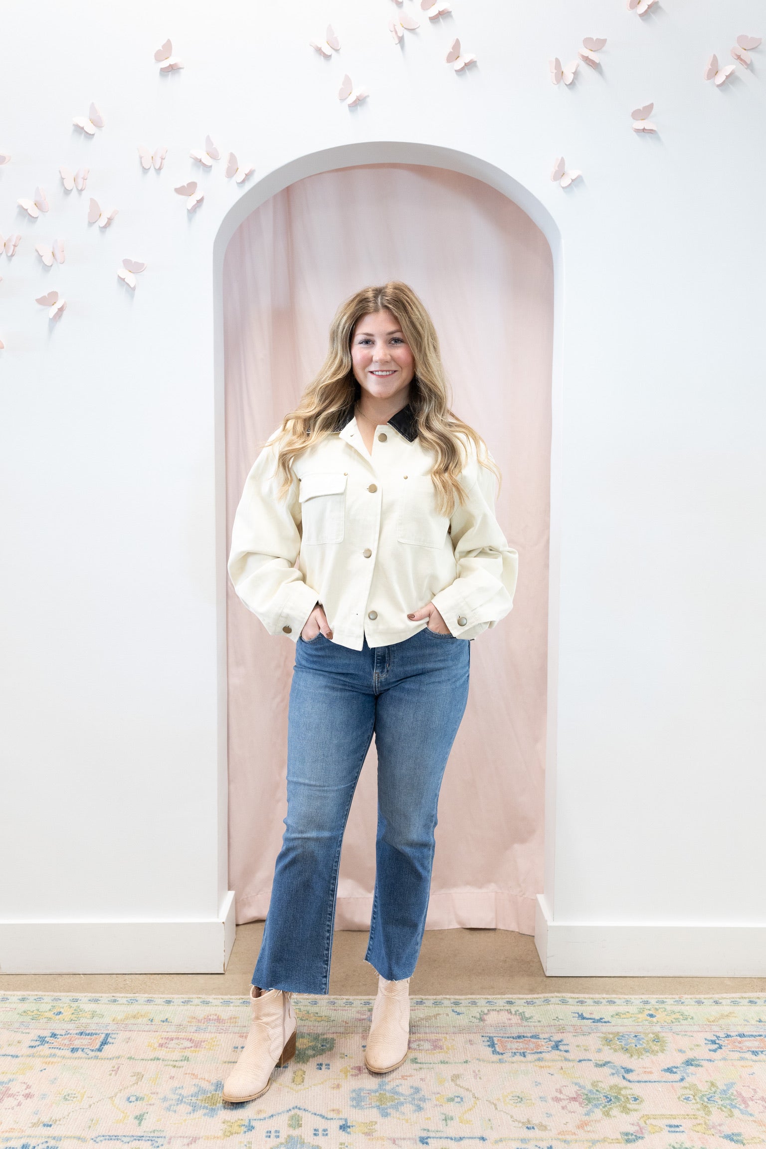 Shy Girl High Rise Crop Flare