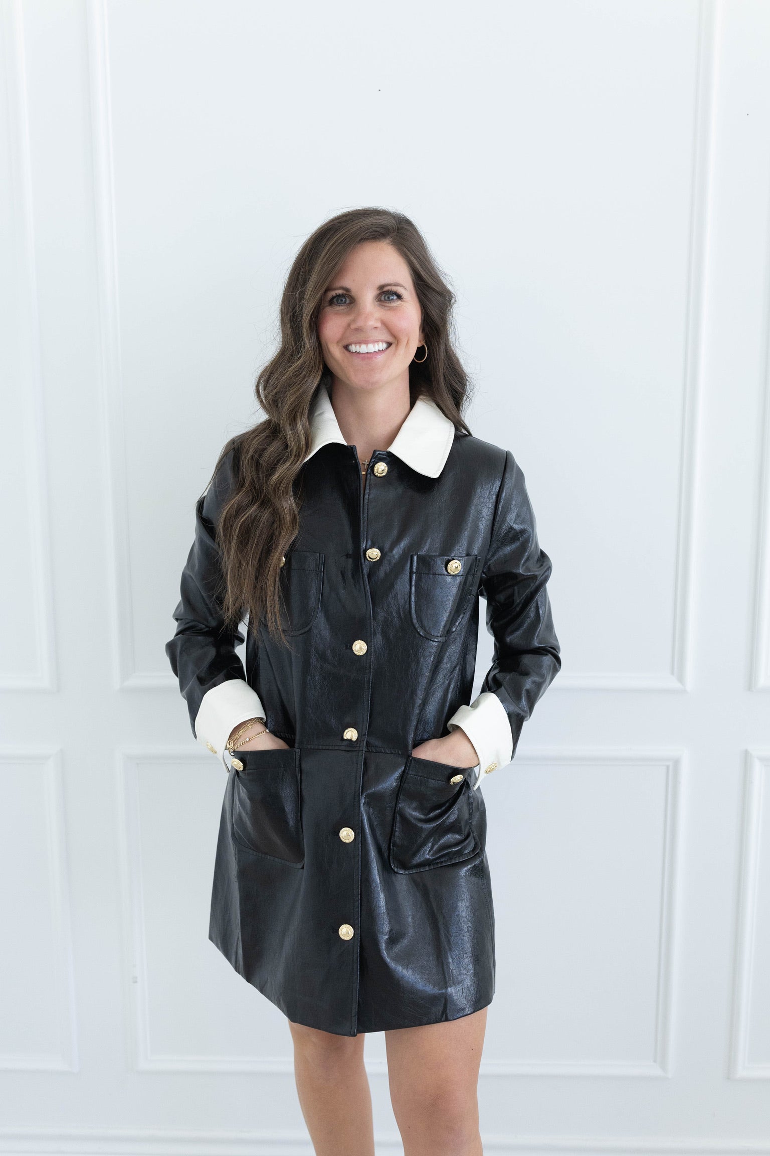 Allison Leather Mini Dress