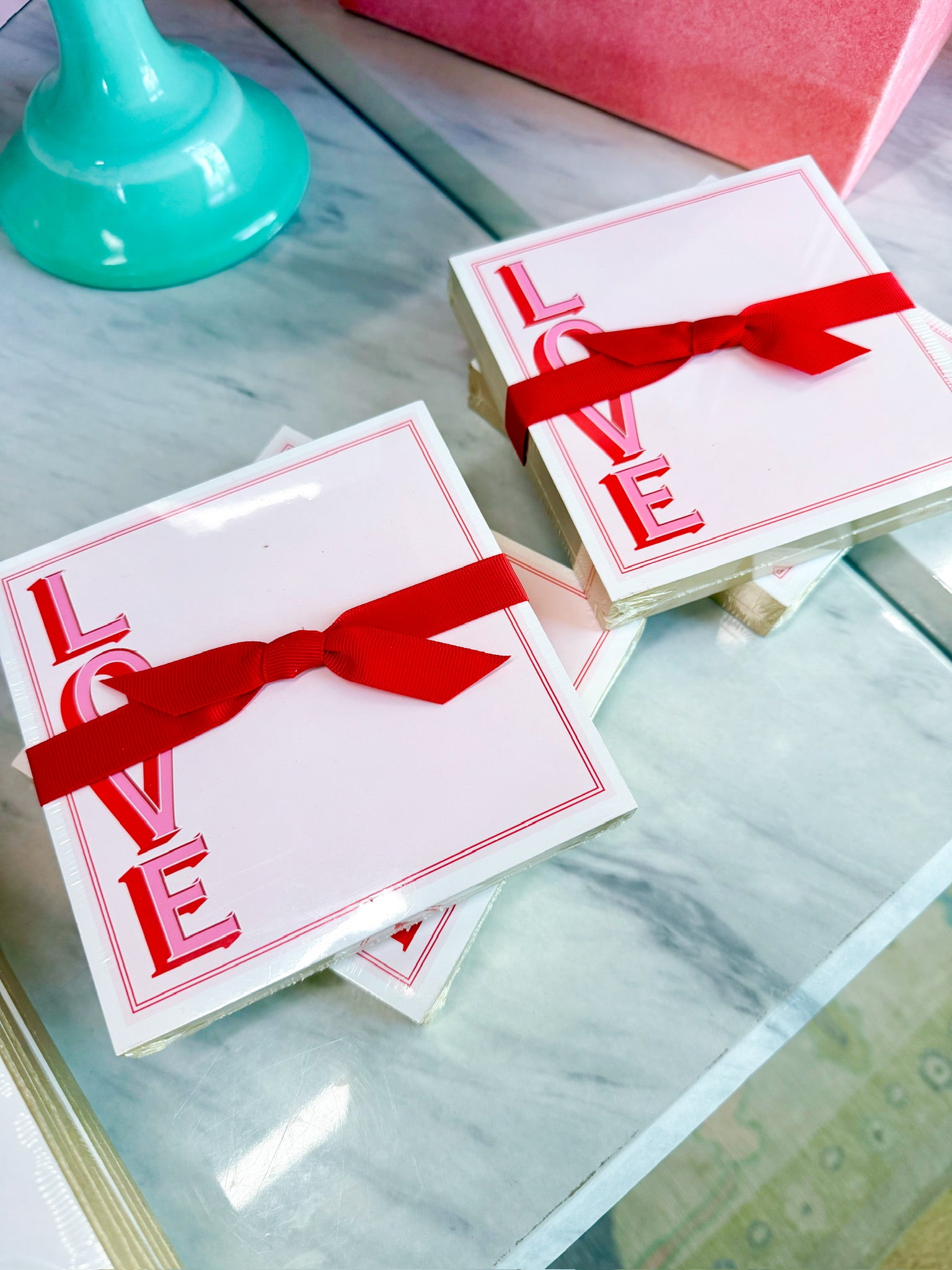 Hand painted "Love Luxe" Notepad