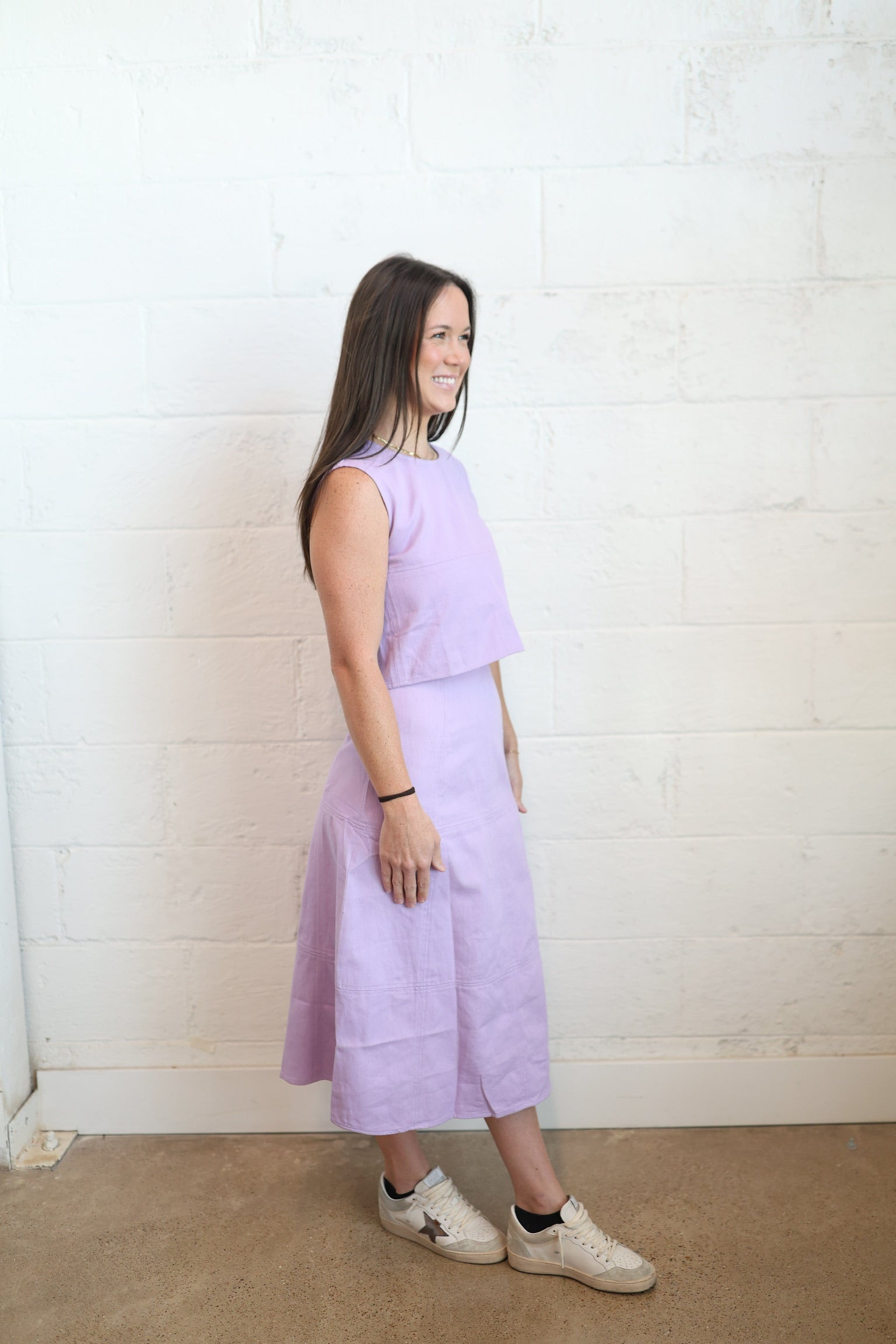 Lila Zip Midi Skirt