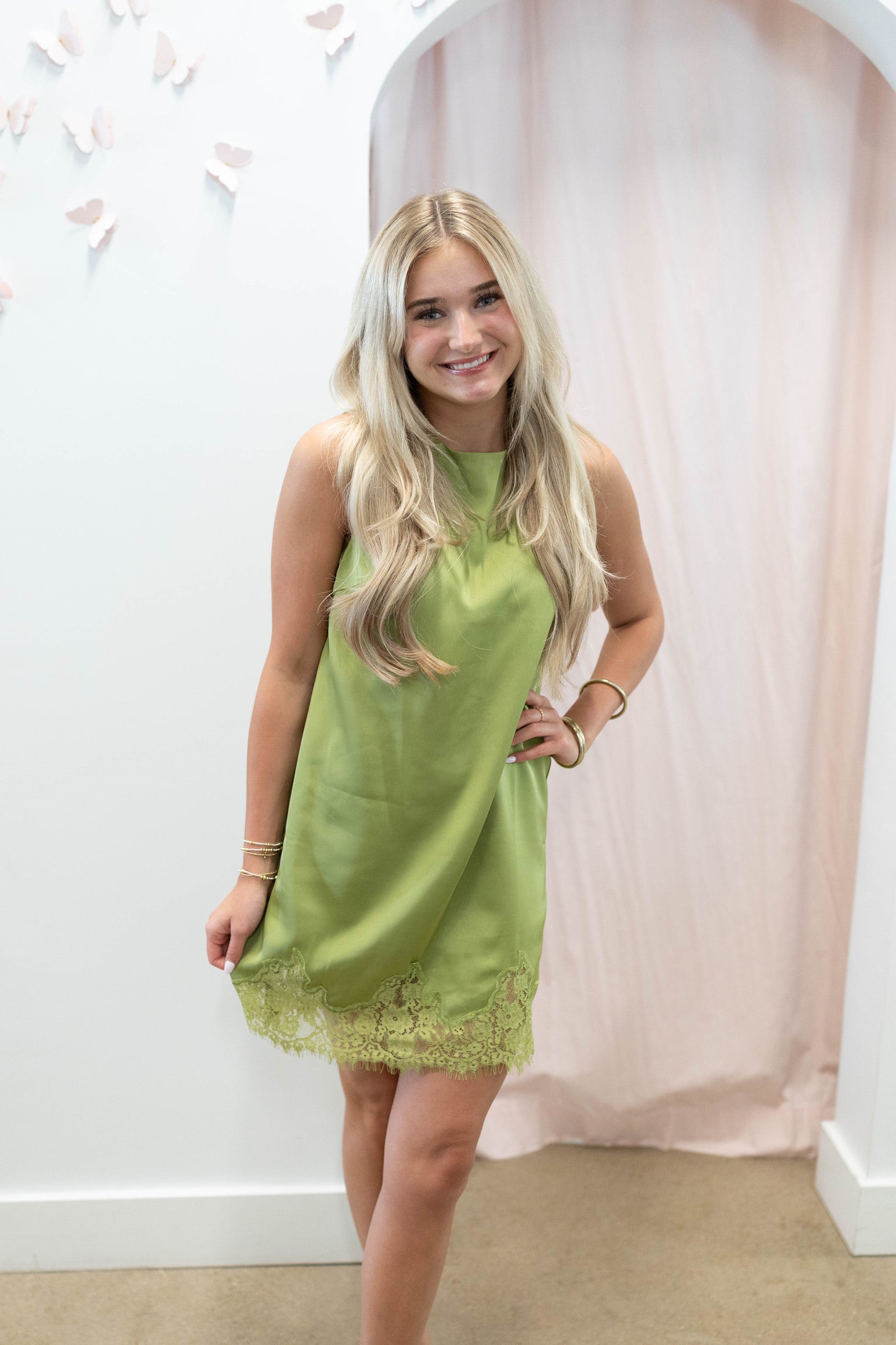 Calista Satin Mini Dress