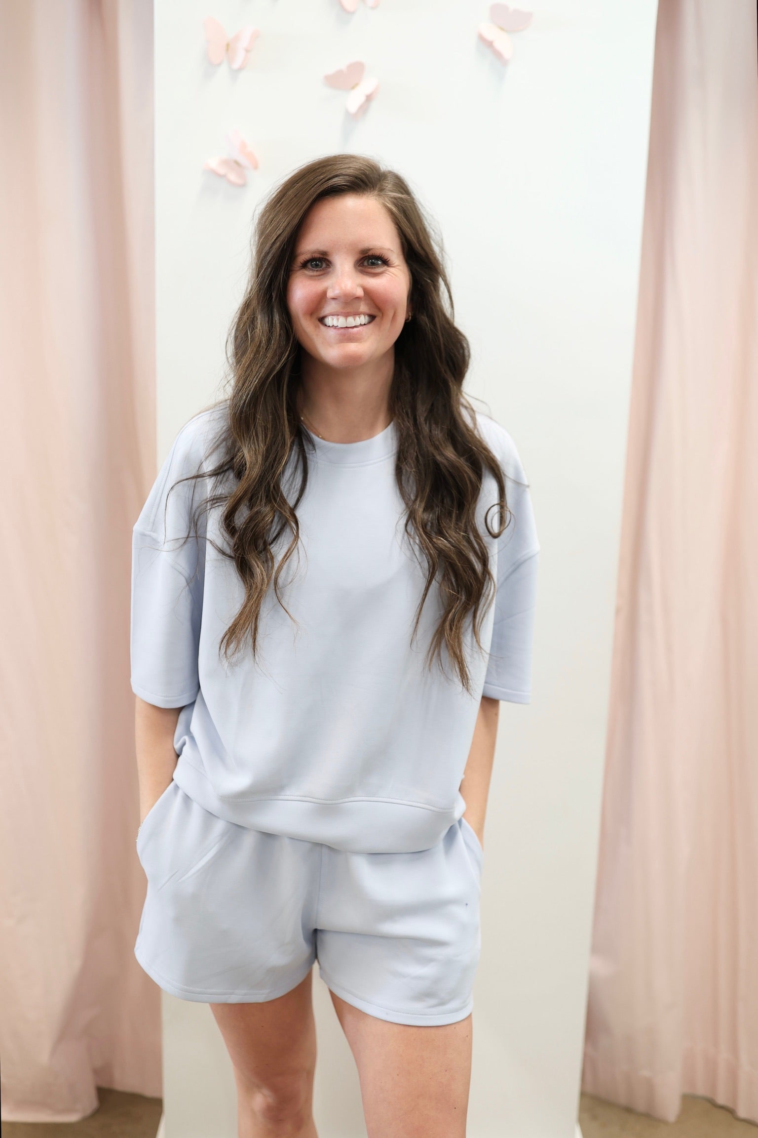 Light Blue Scuba Shorts