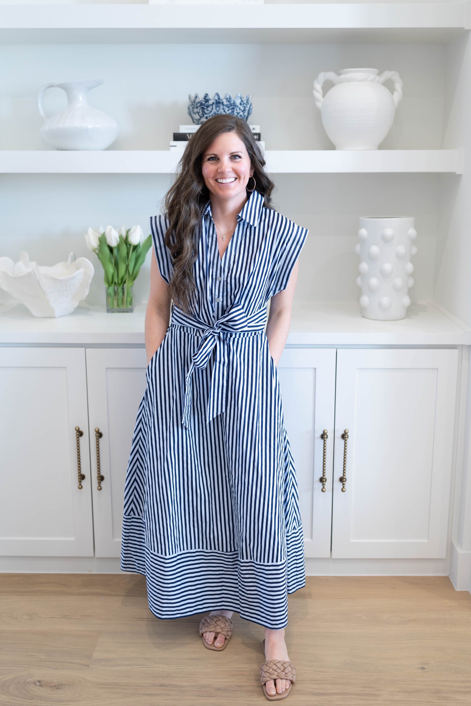 Felicity Stripe Midi Dress