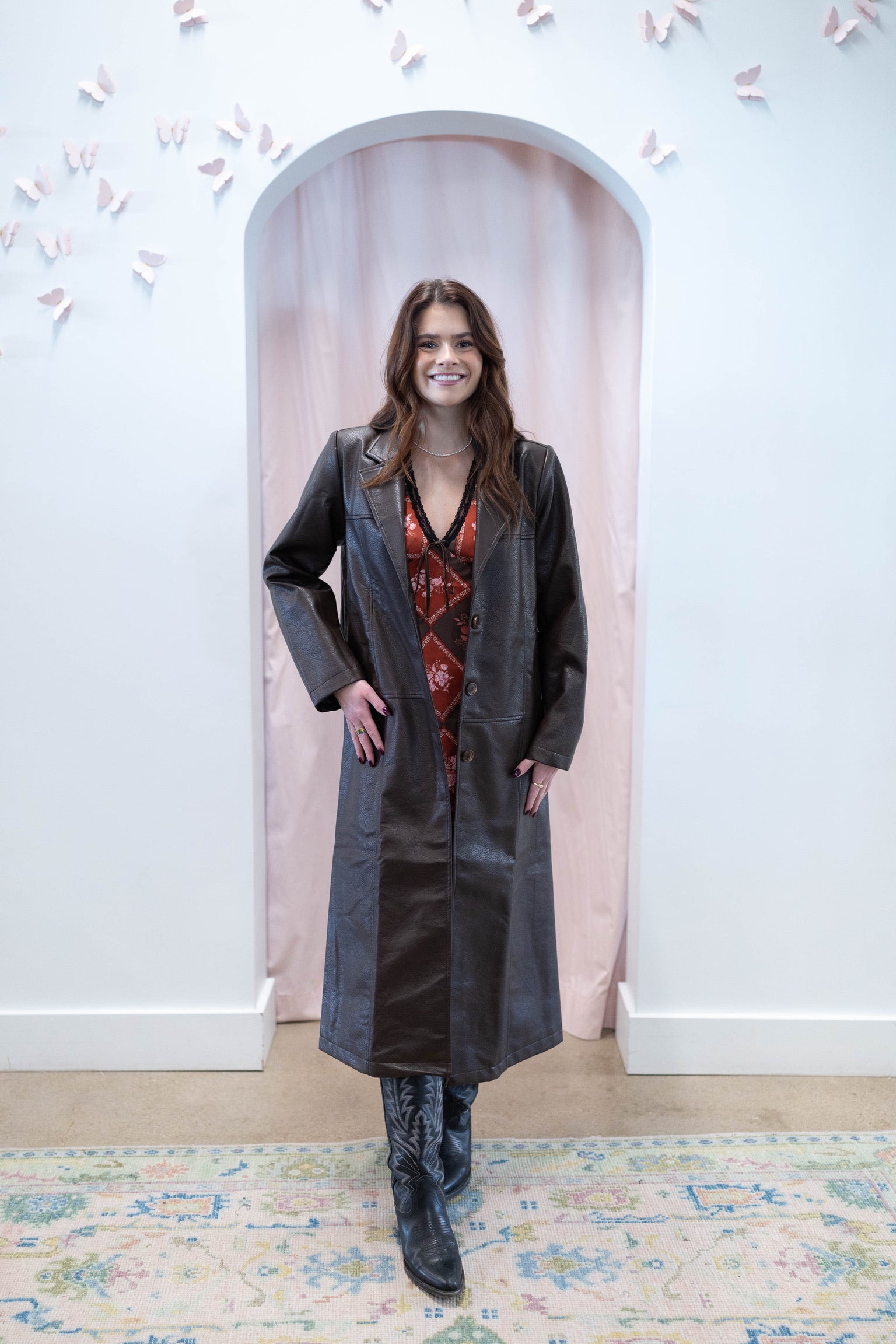 Serena Leather Coat