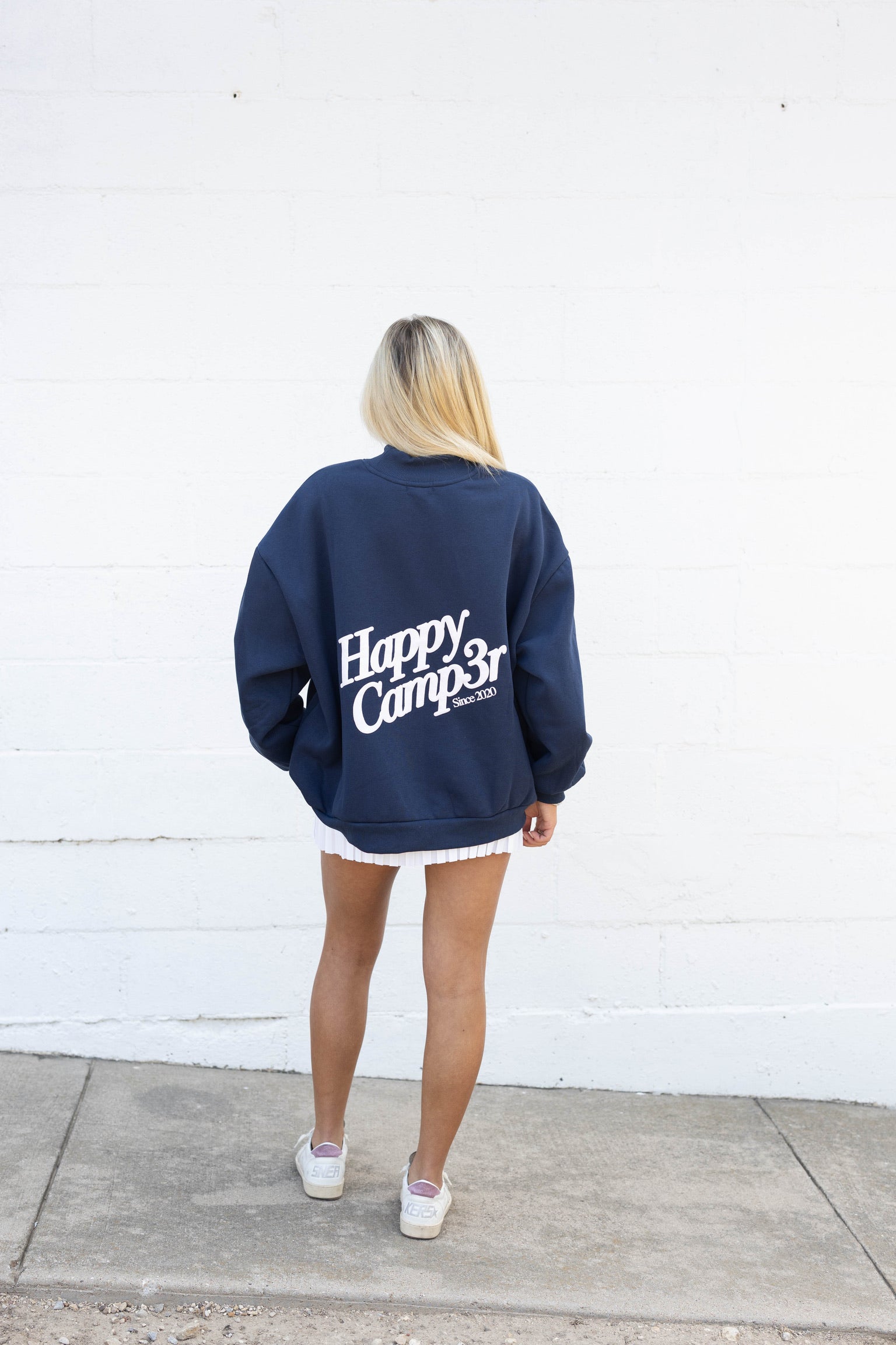 Navy Sports Mockneck