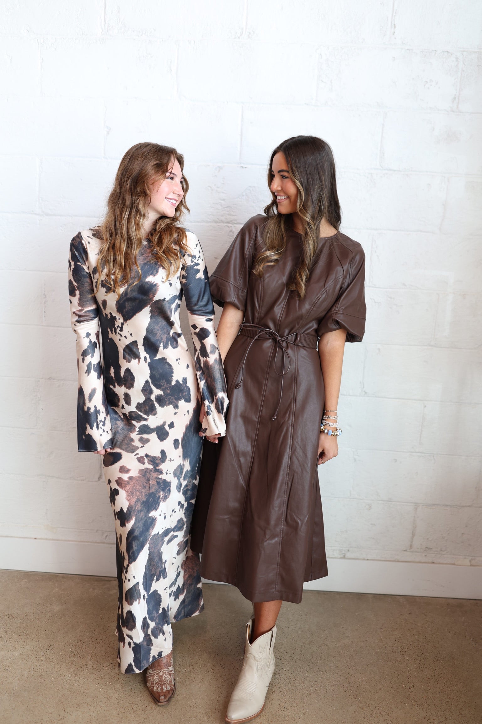 Willow Mocha Leather Dress