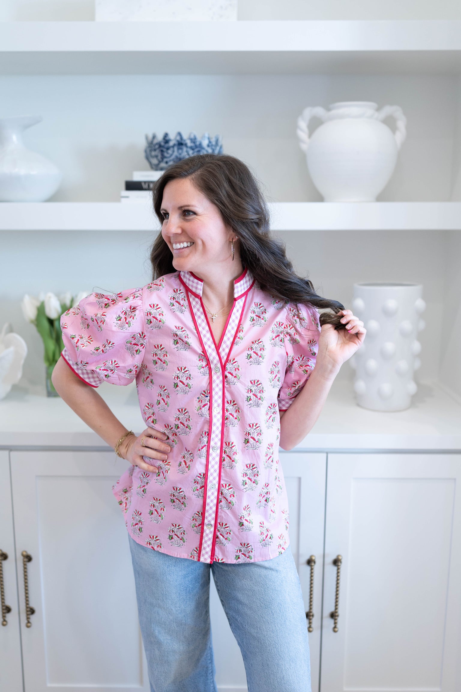 Poppy Pink Blouse