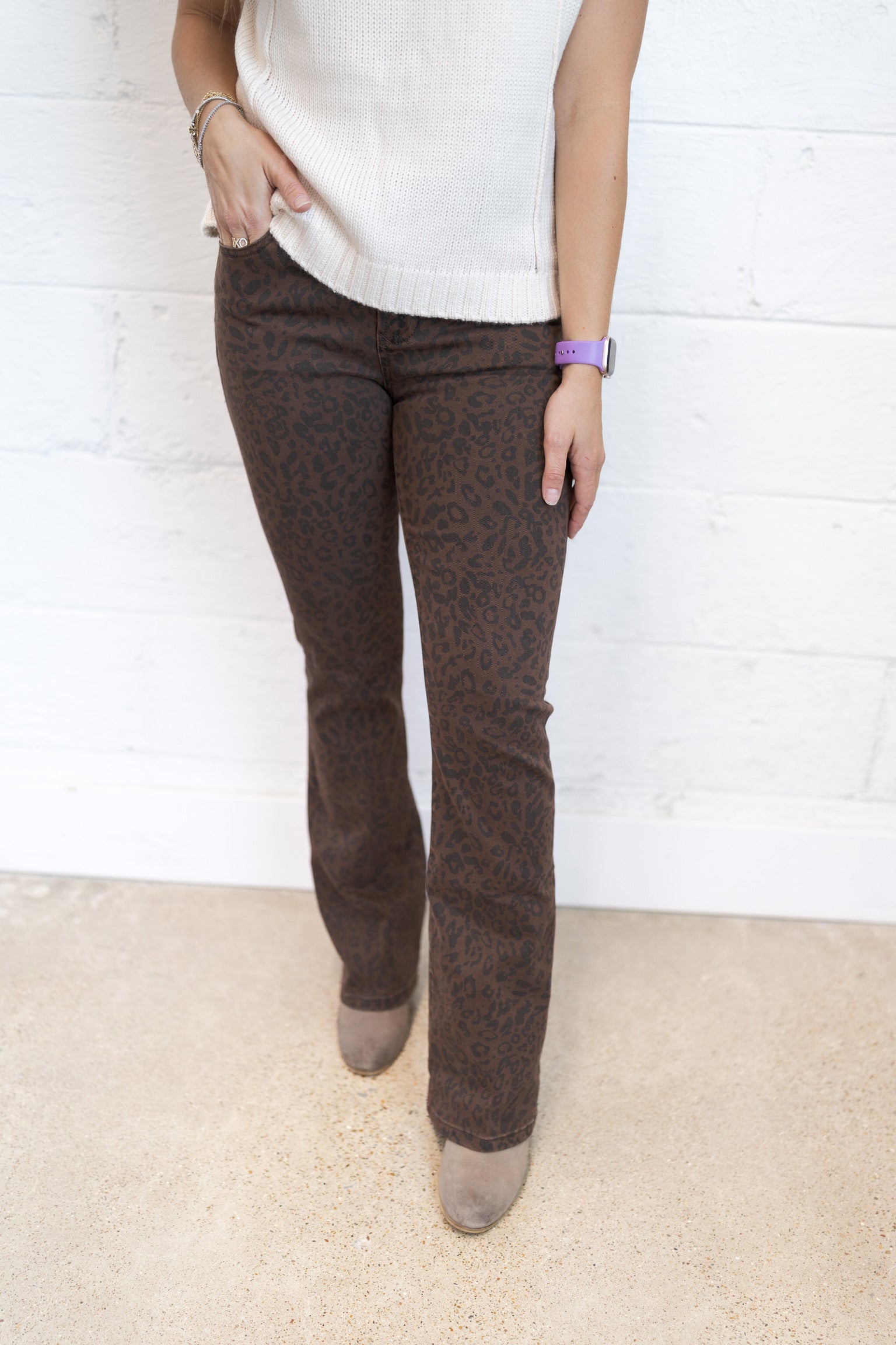 Jaclyn Leopard Jeans