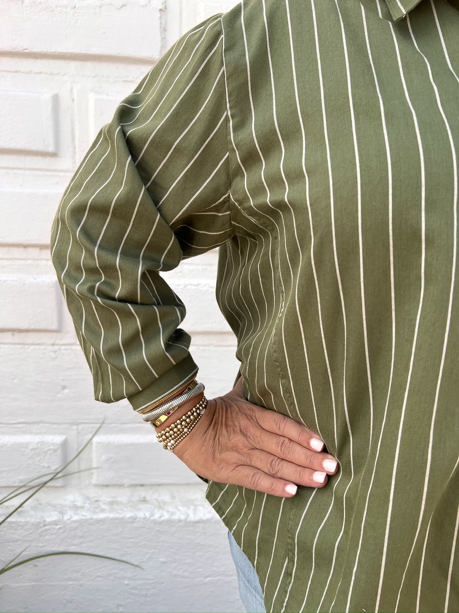 The Boyfriend Shirt, Ivory Stripe