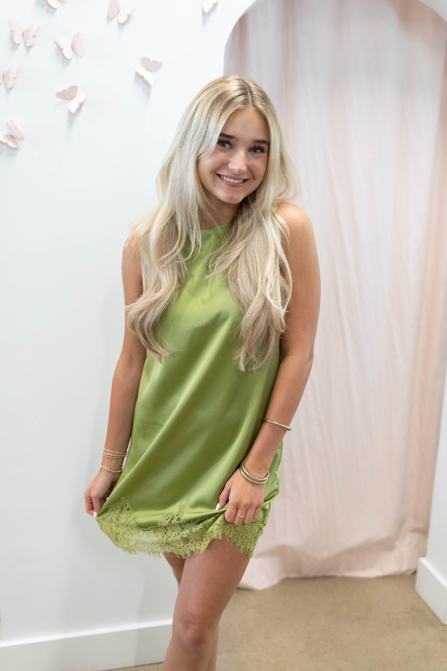 Calista Satin Mini Dress