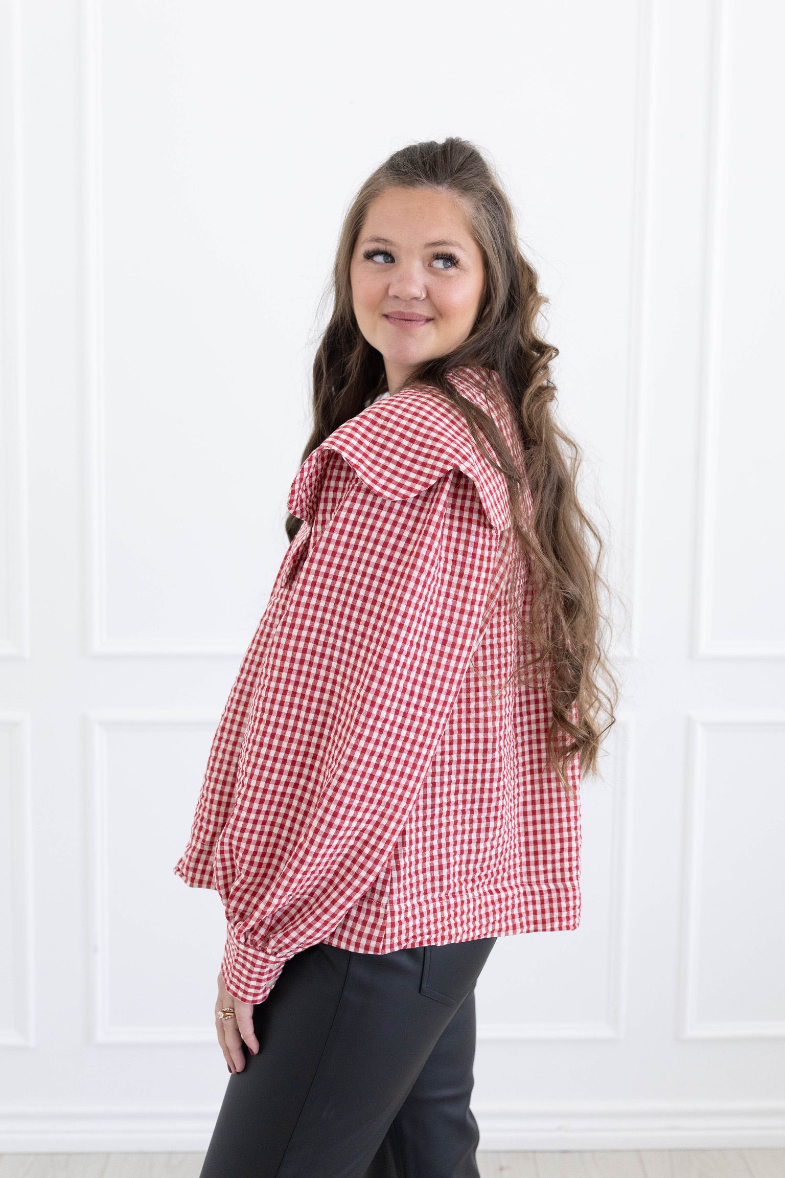 Poplin Peter Pan Collar Top