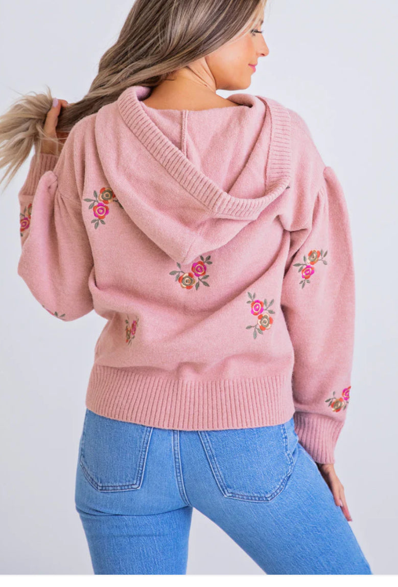 Floral Novelty Sweater Hoodie