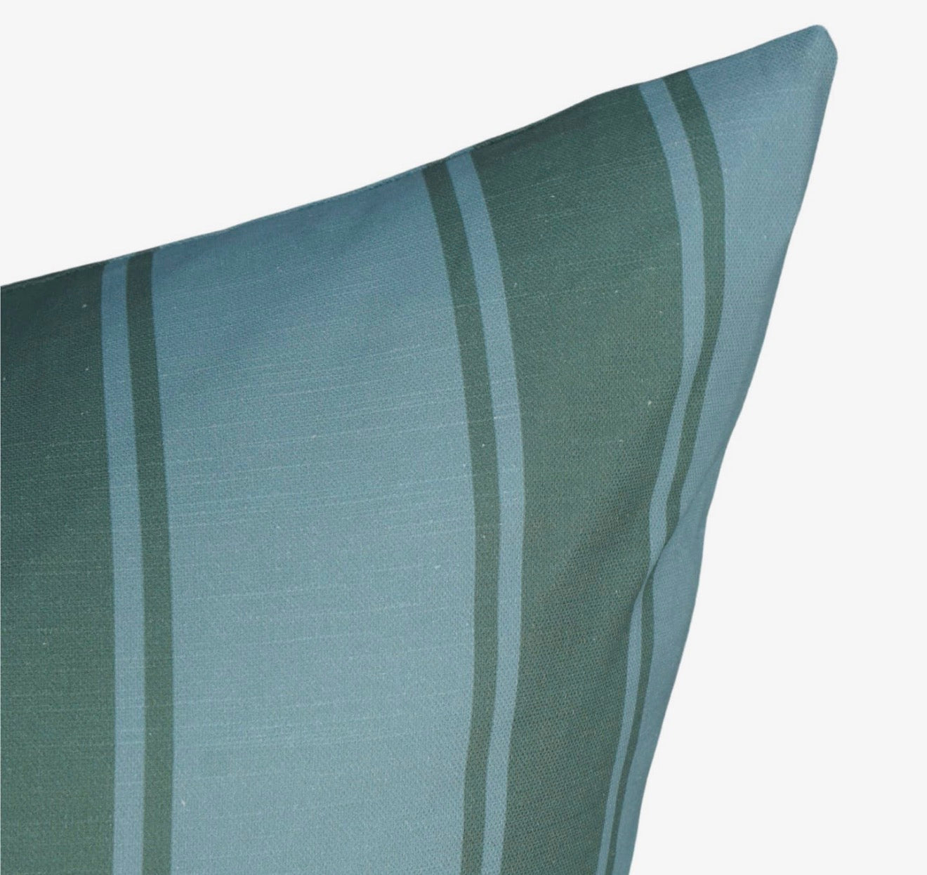 Riviera Stripe Pillow - Powder Blue & Moss