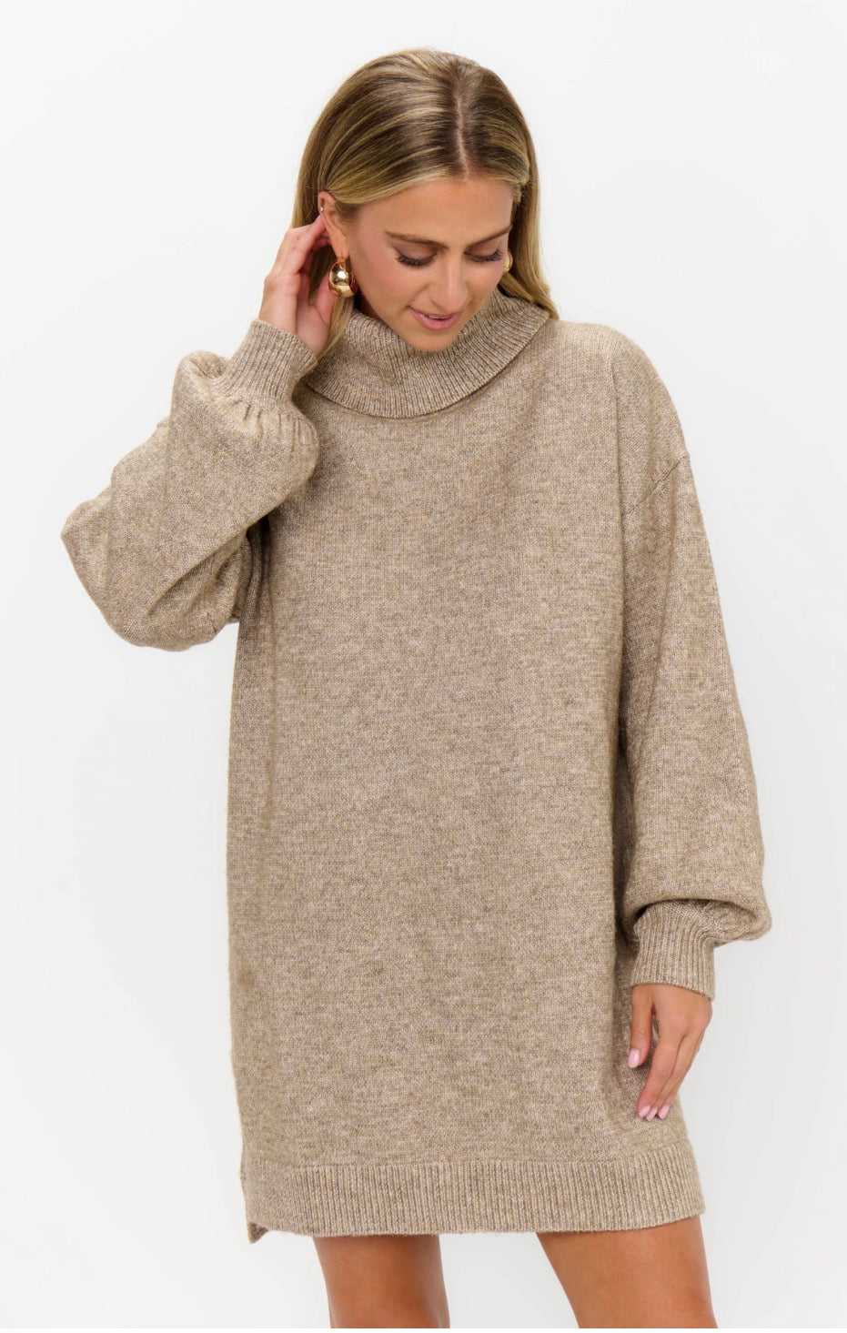 Chester Oatmeal Sweater Dress