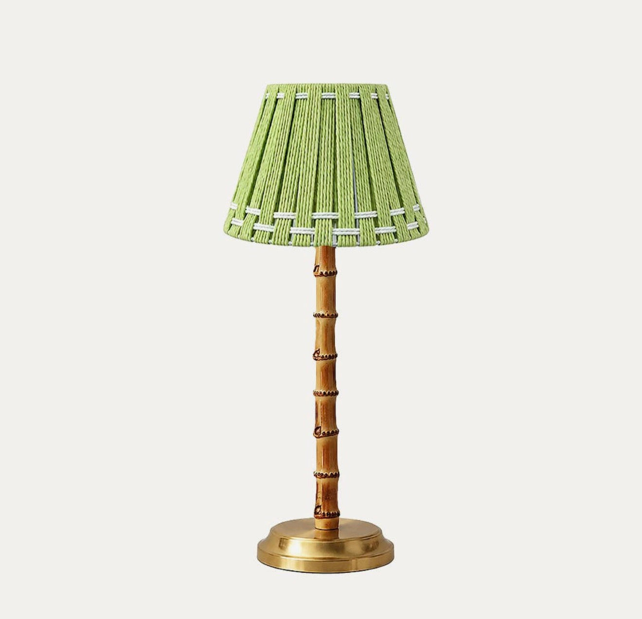Dalia Green Bamboo Cordless Lamp