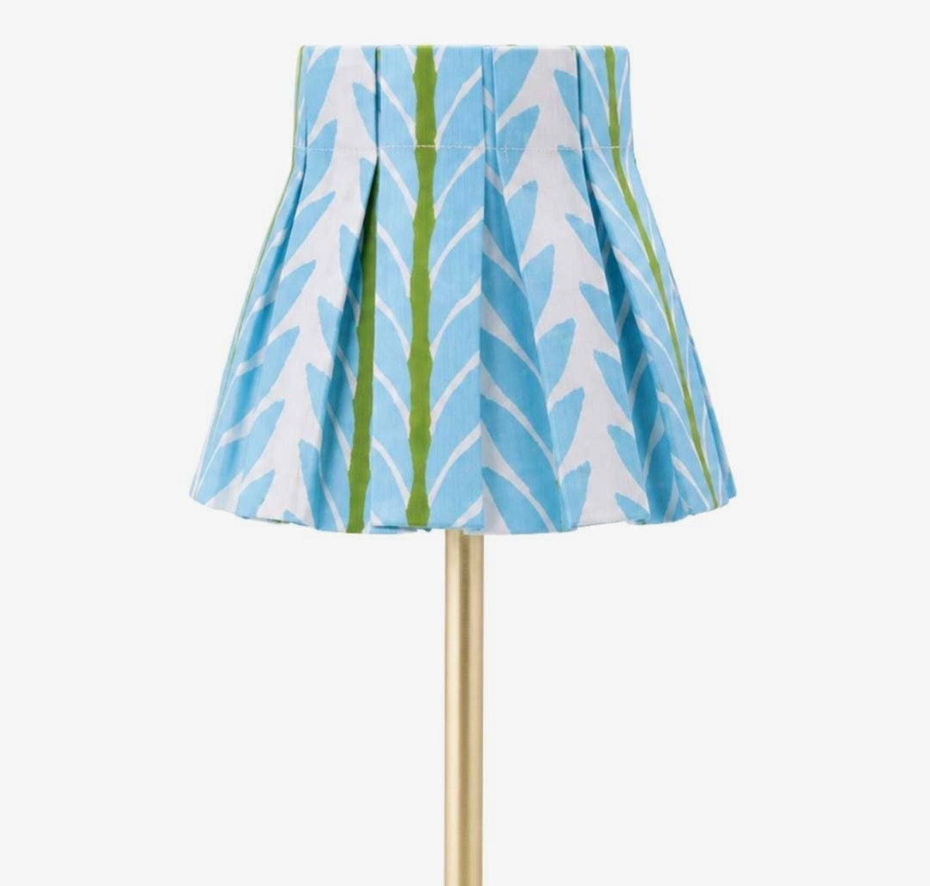Frond French Floral Blue Box Pleat Shade