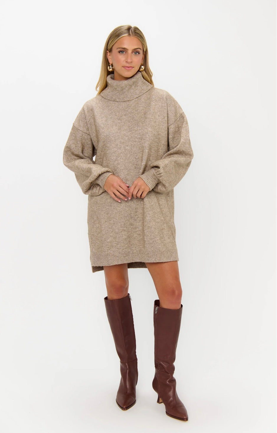 Chester Oatmeal Sweater Dress