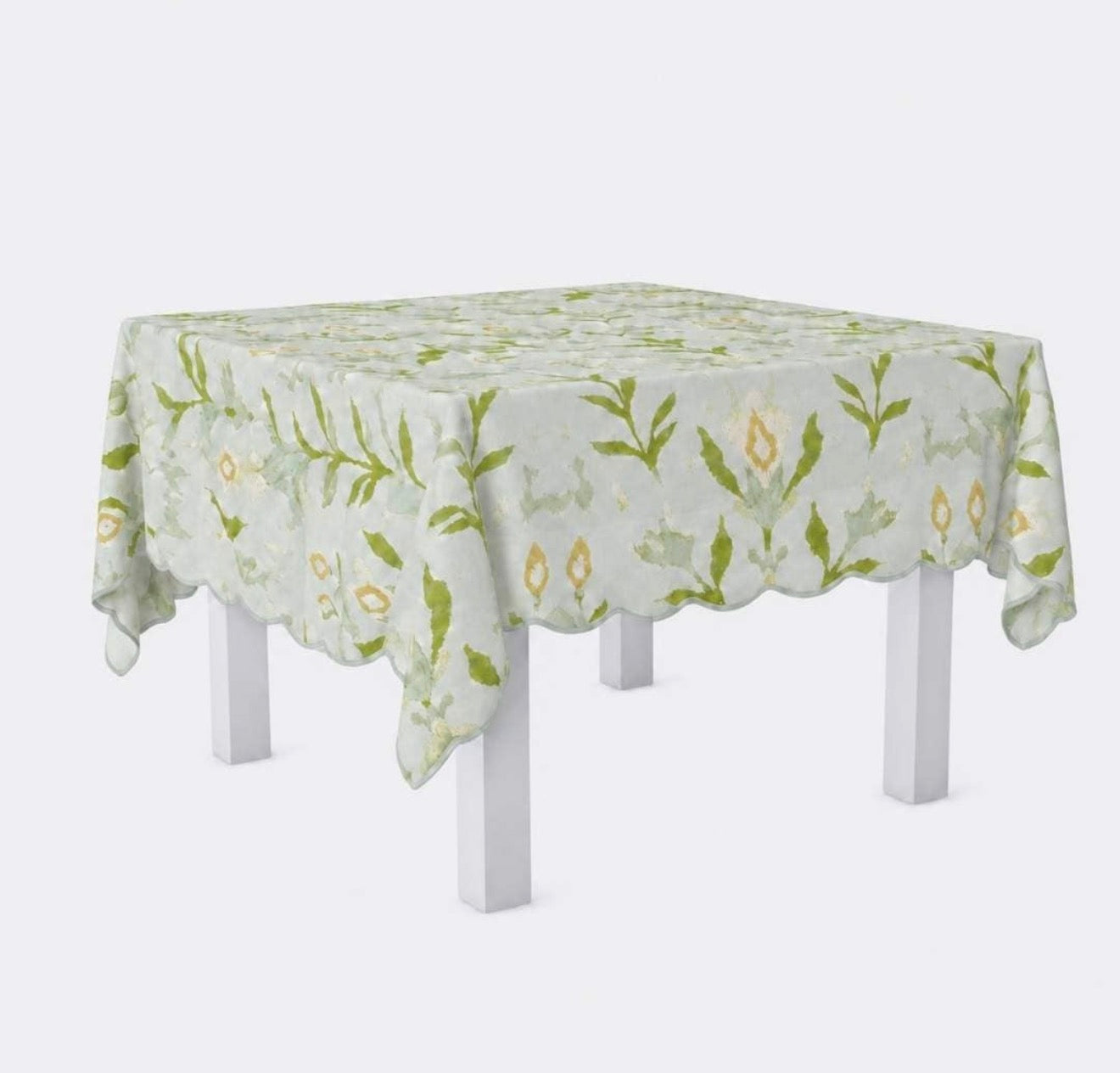Petal Garden Aqua Square Game Tablecloth