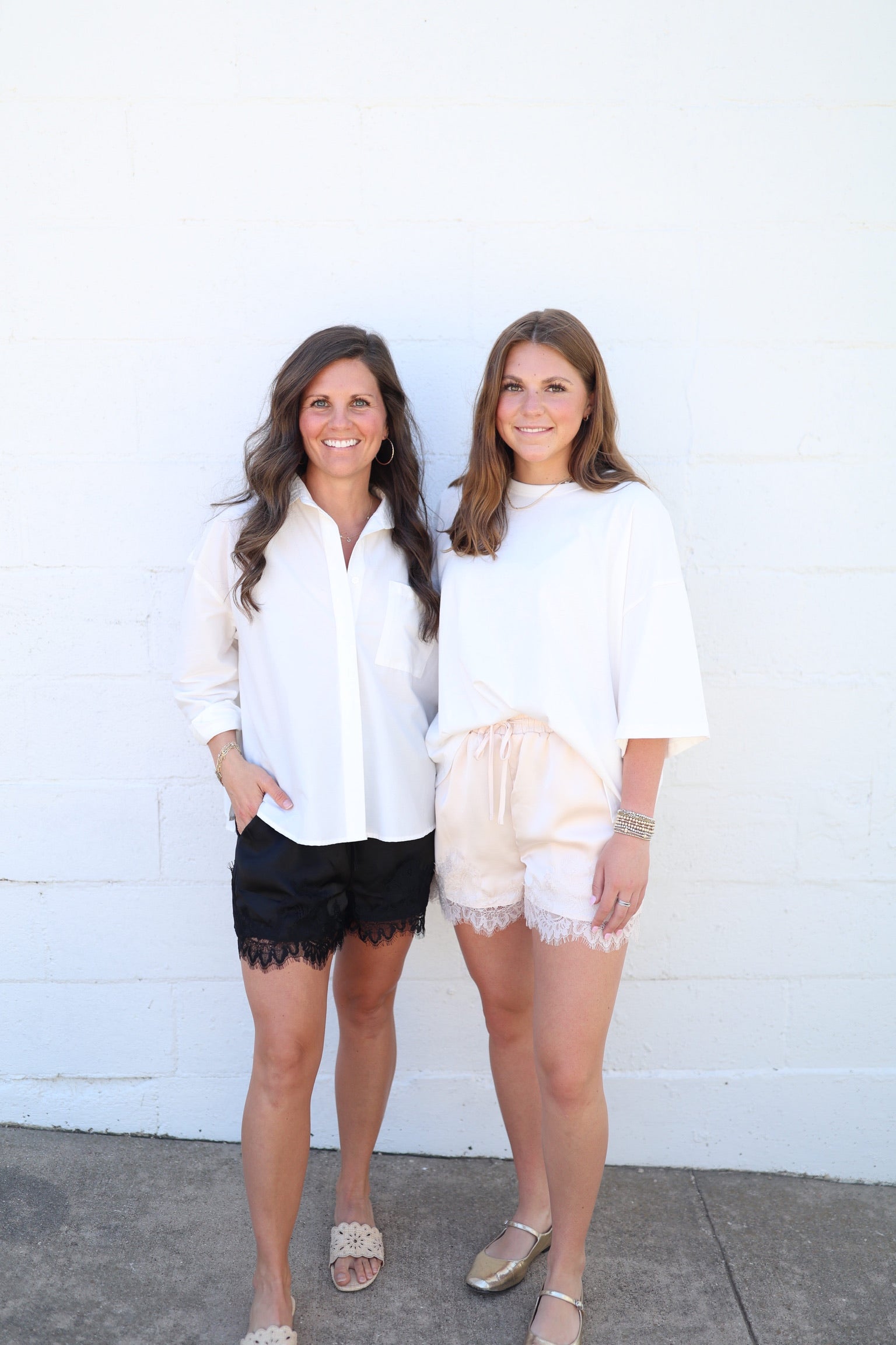 White Pleated Button Down