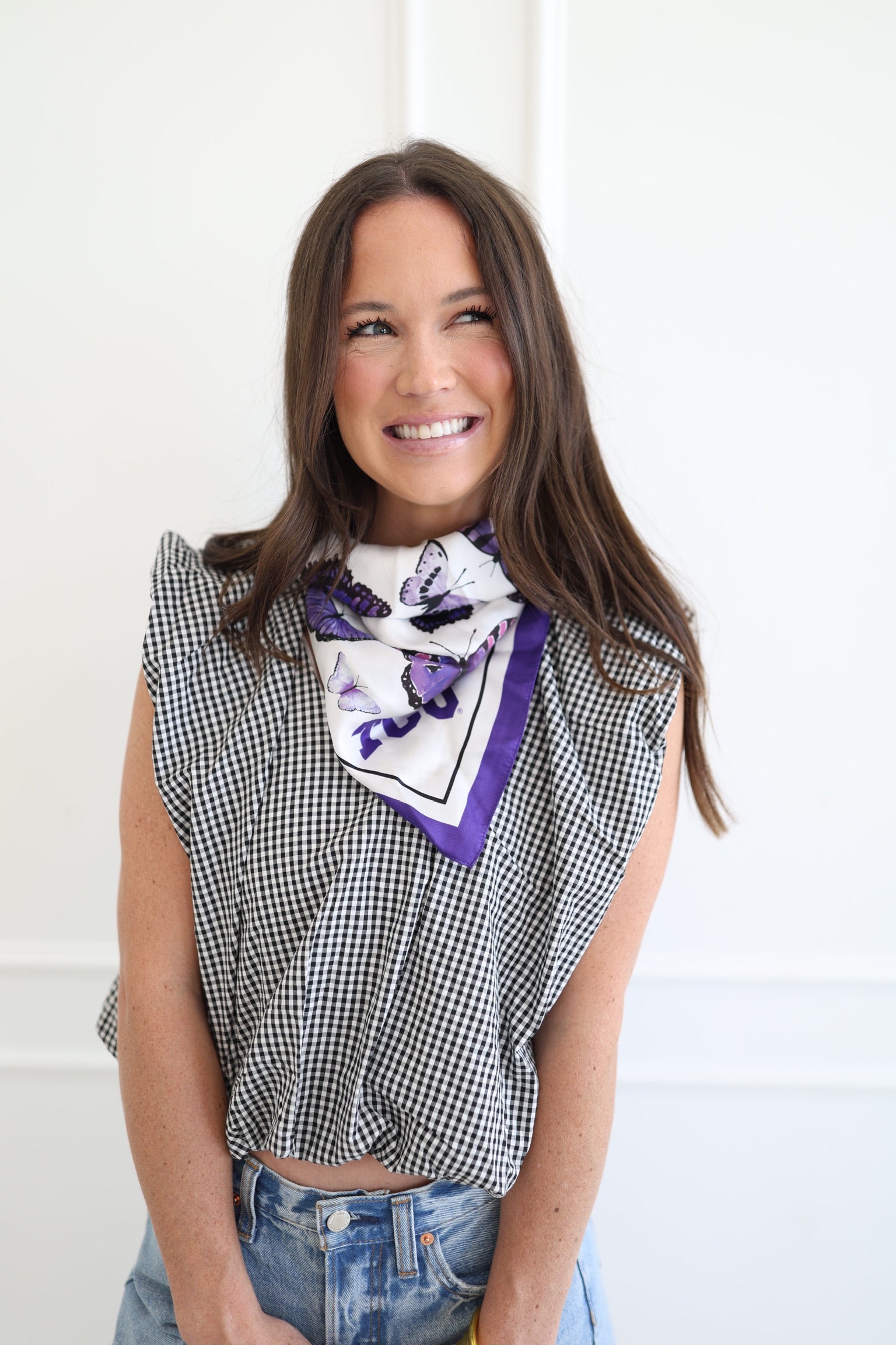 TCU Square Silk Scarf