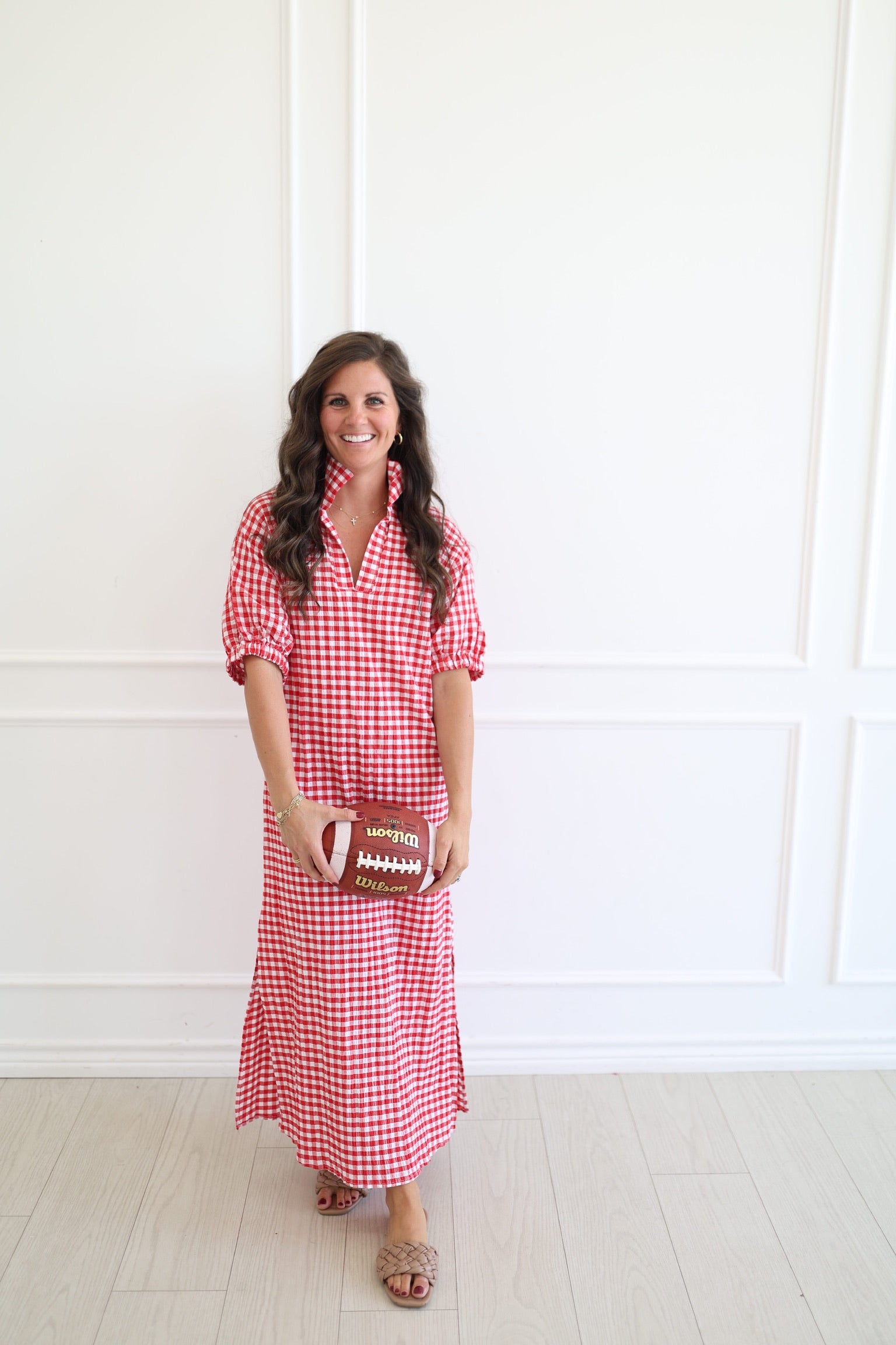 Blakely Red Gingham Dress