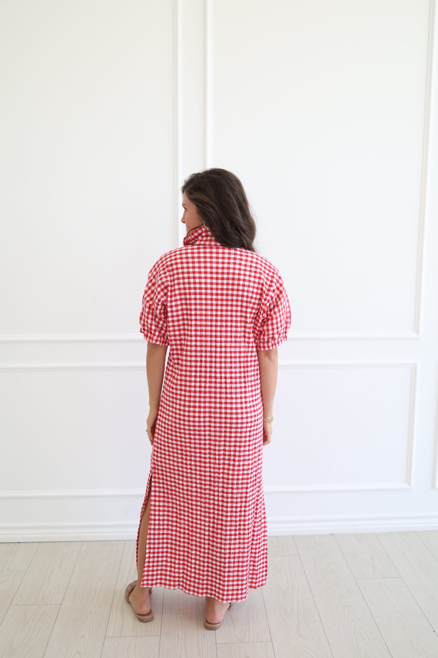 Blakely Red Gingham Dress