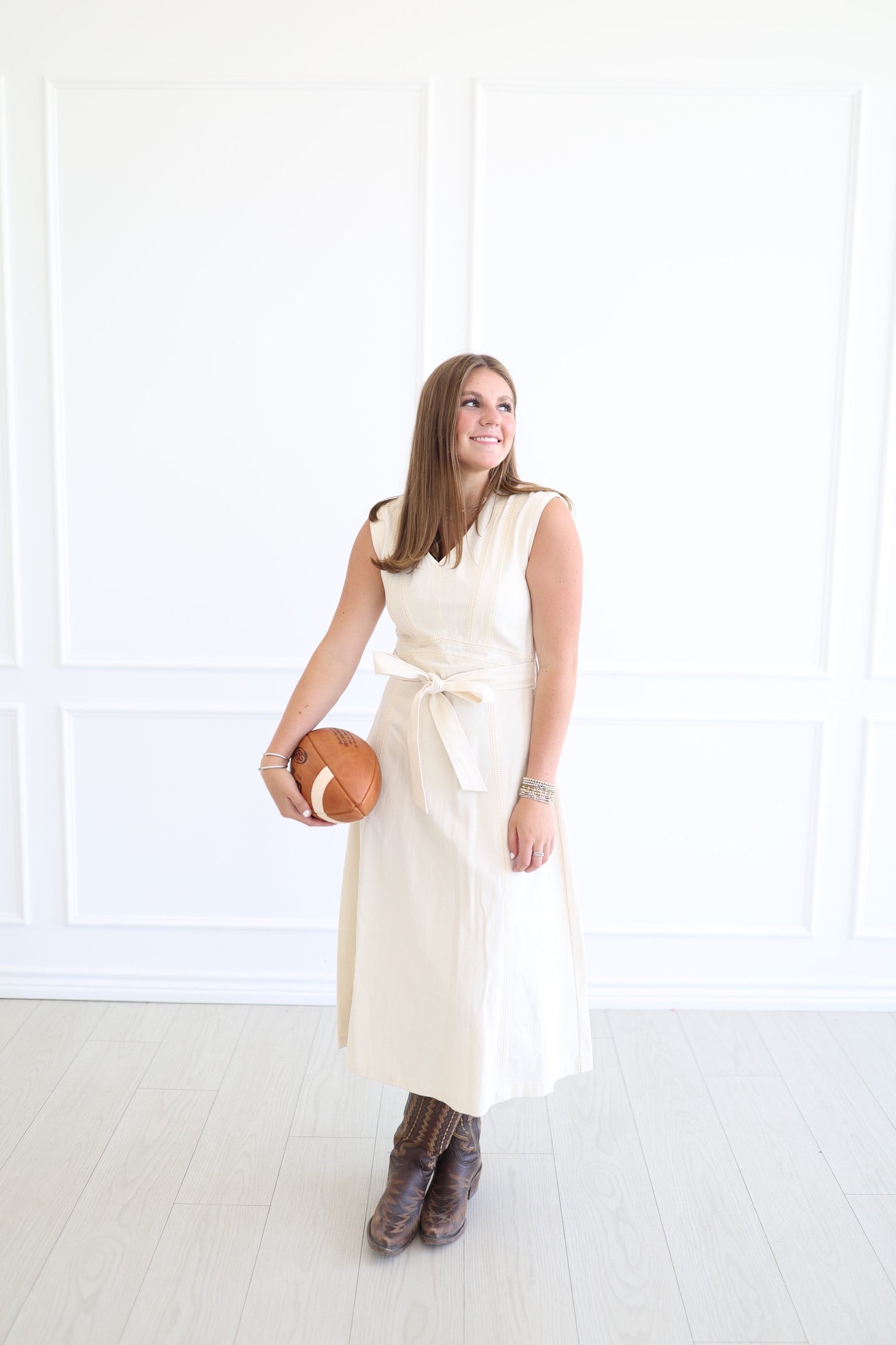 Clara Cream Woven Dress