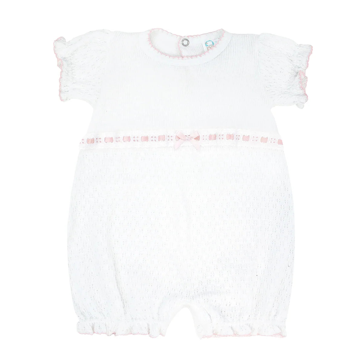 Baby Bubble With Eyelet Trim