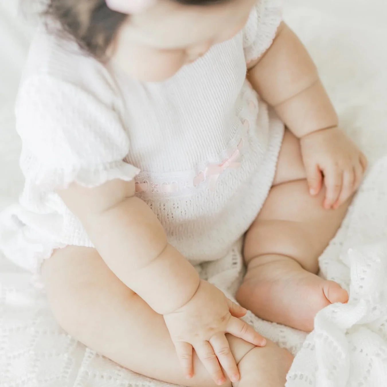 Baby Bubble With Eyelet Trim