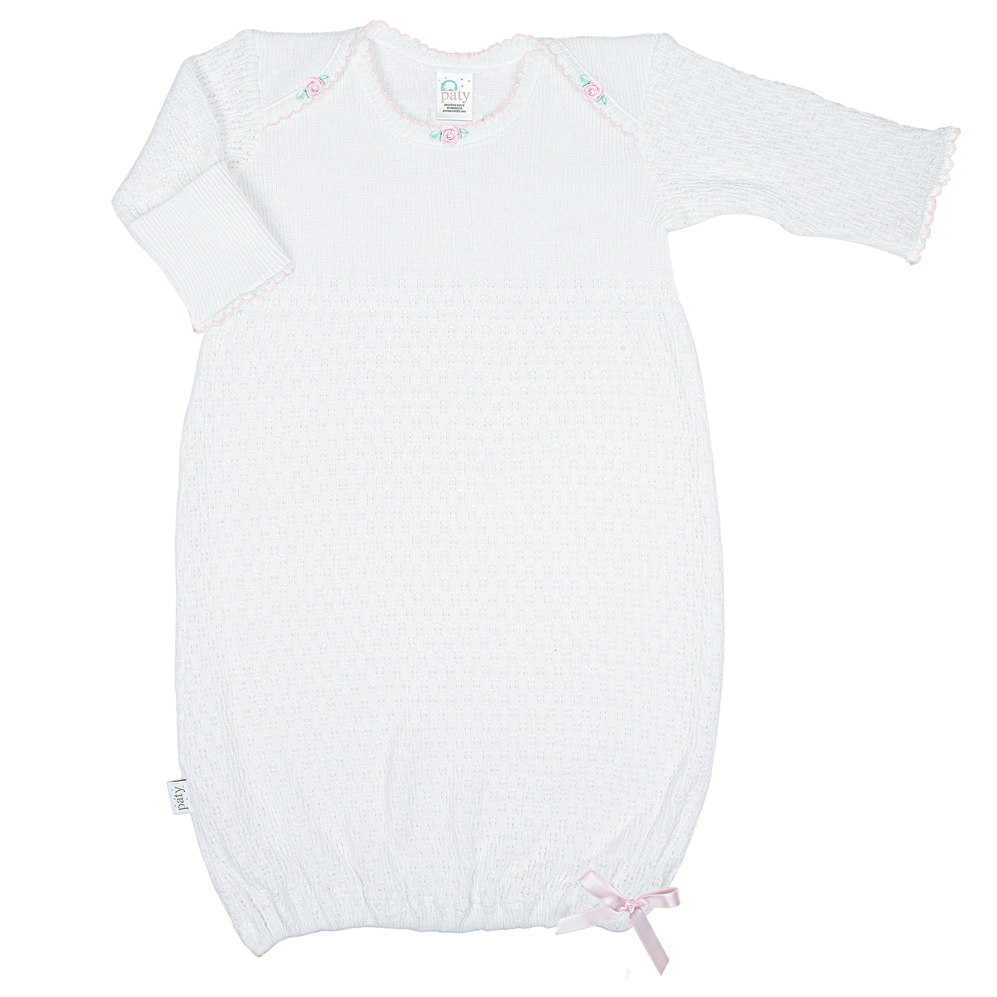Baby Pink Rose Overlap Gown
