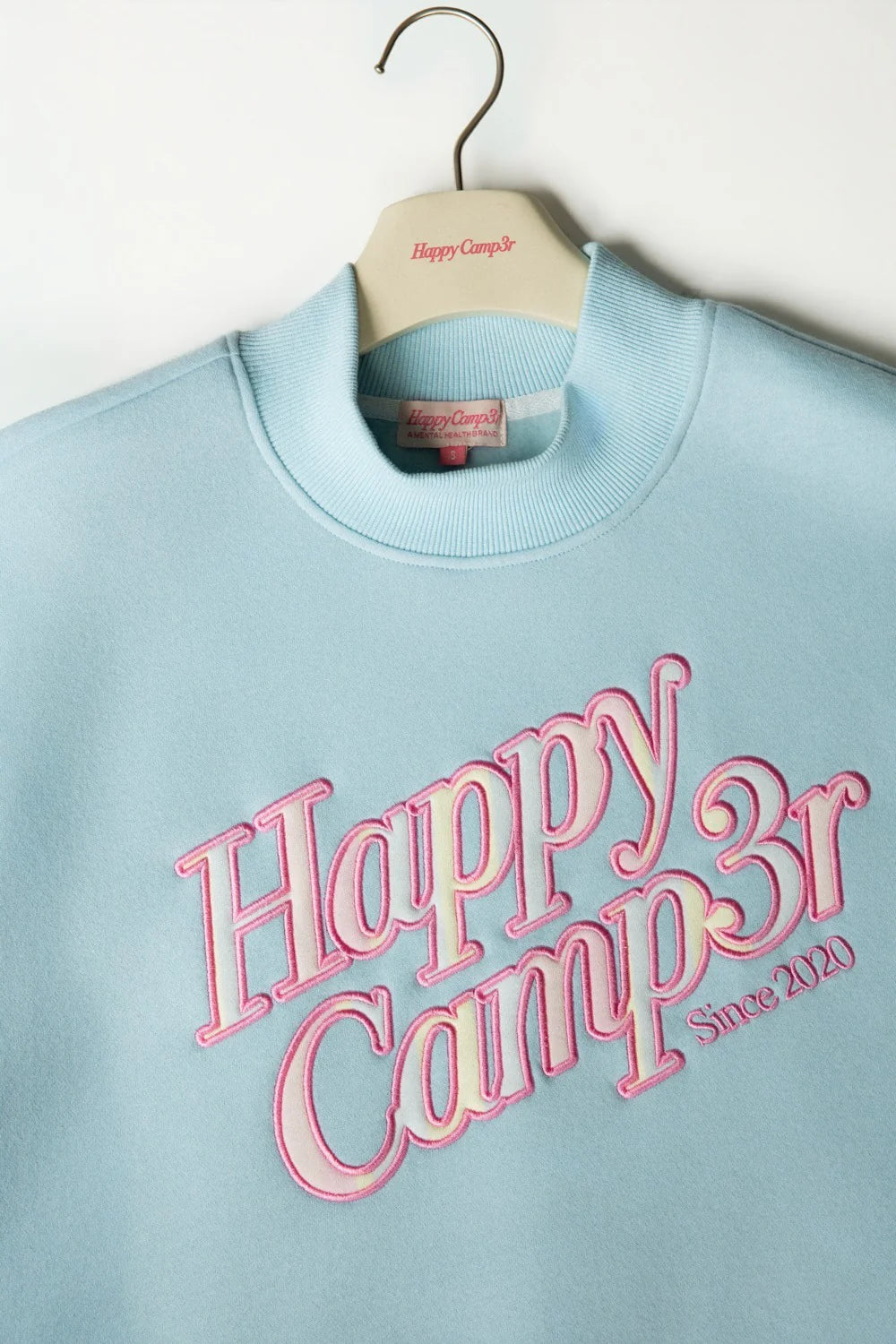 Happy Camp3r Aqua Applique Mockneck Sweatshirt