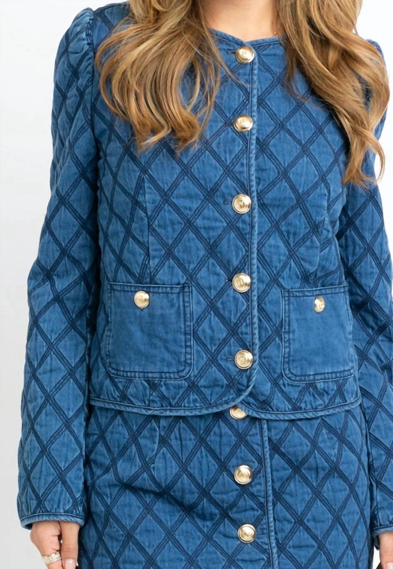 Denim Stitch Novelty Skirt