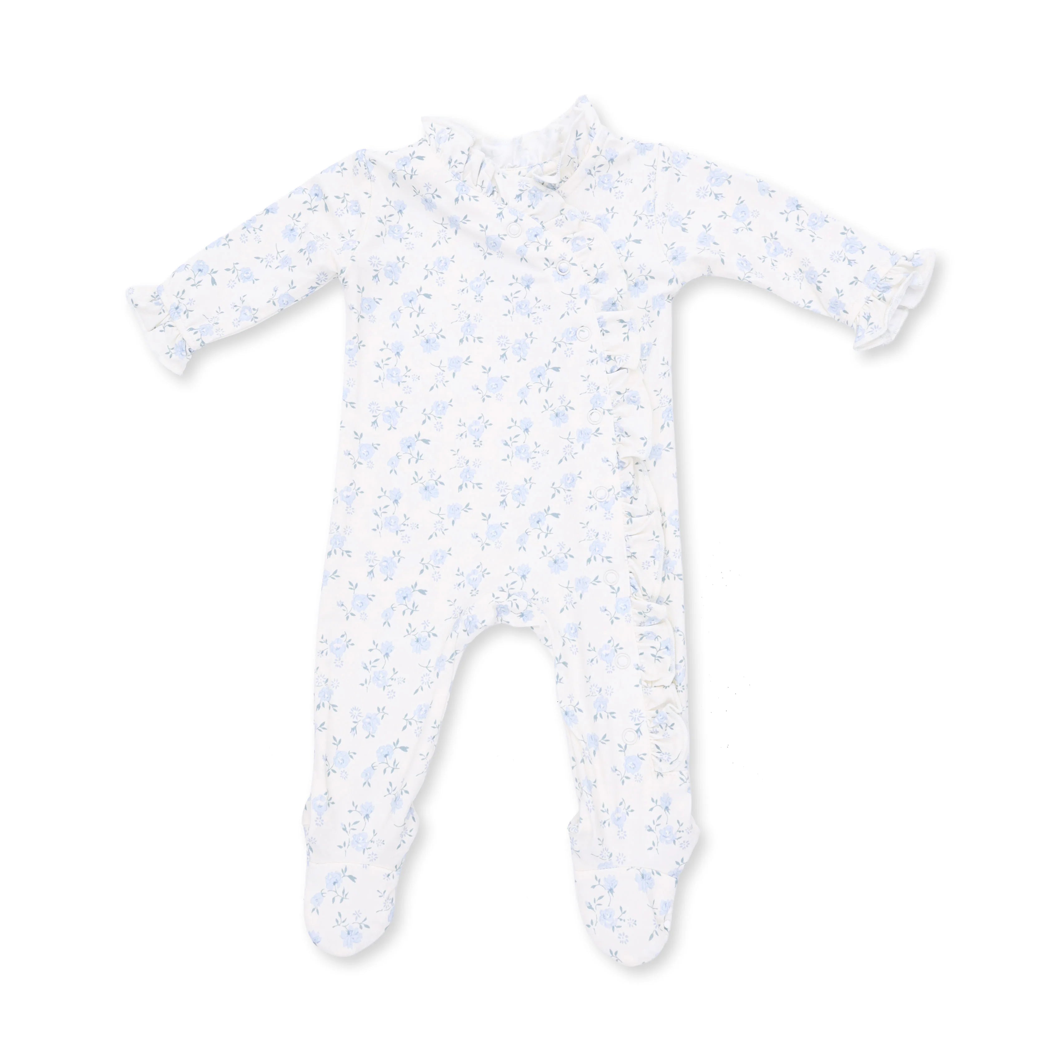 Rose Briar Kimono Ruffle Snap Footie