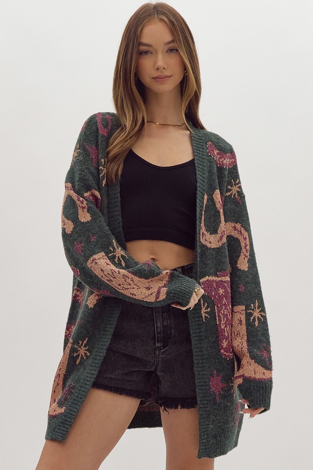 Green Cowgirl Cardigan