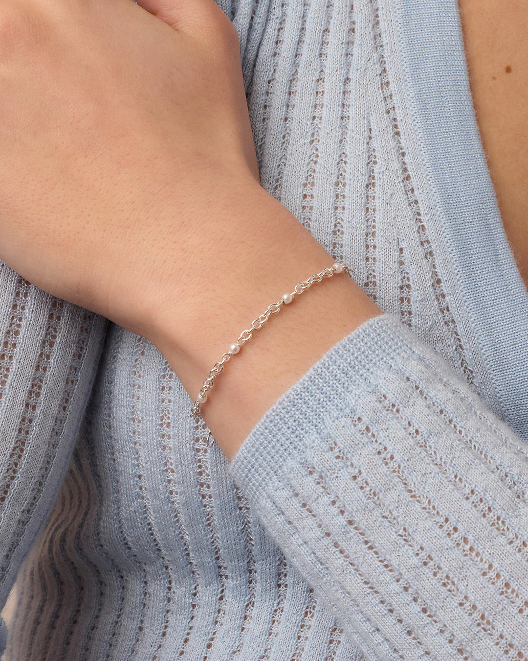 Silver Finley Pearl Dot Bracelet