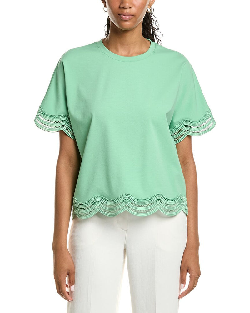 Green Eyelet Shirt