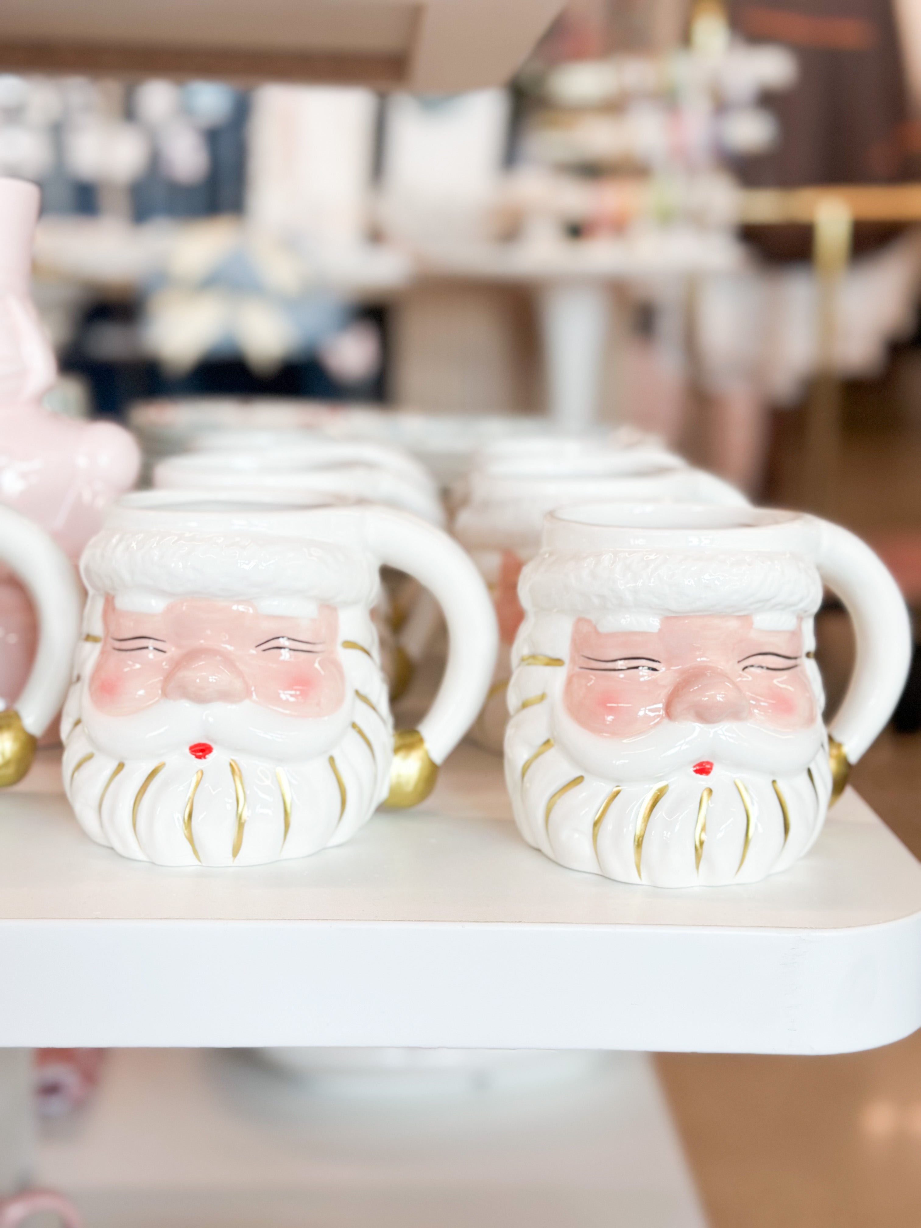 White Santa Mug