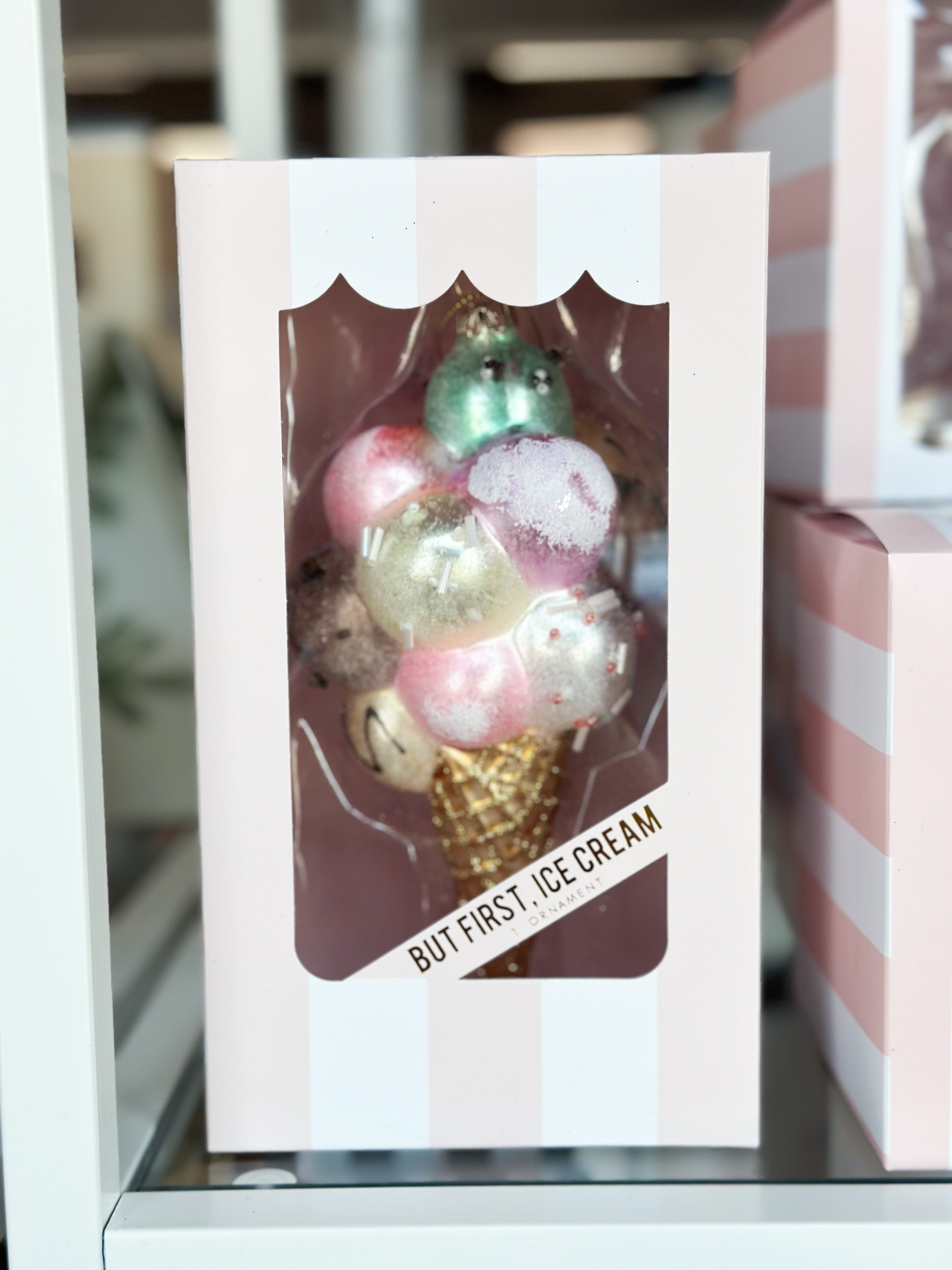 Gelato Boxed Glass Ornament